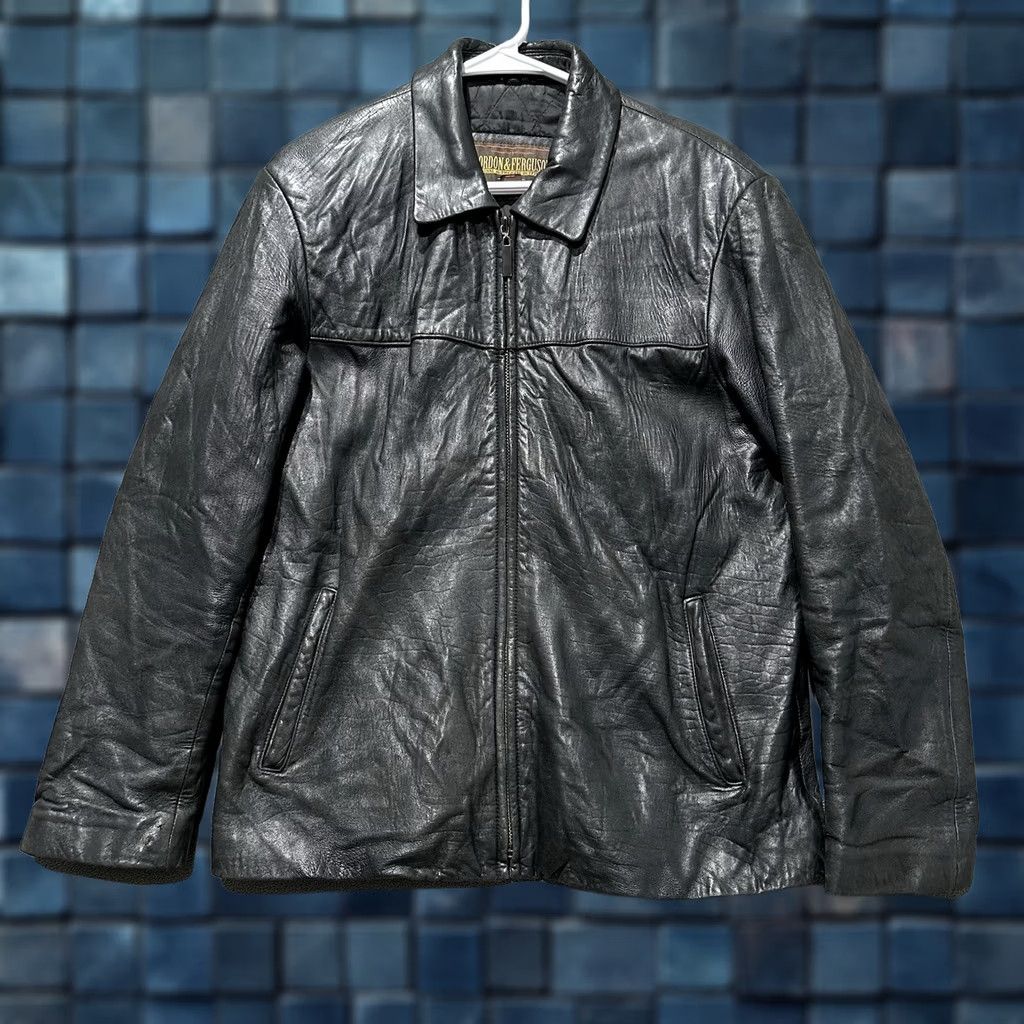 Vintage VINTAGE Gordon & Ferguson Leather Jacket Mens Medium Black Full Zip Genuine GUC Size US M / EU 48-50 / 2 - 1 Thumbnail