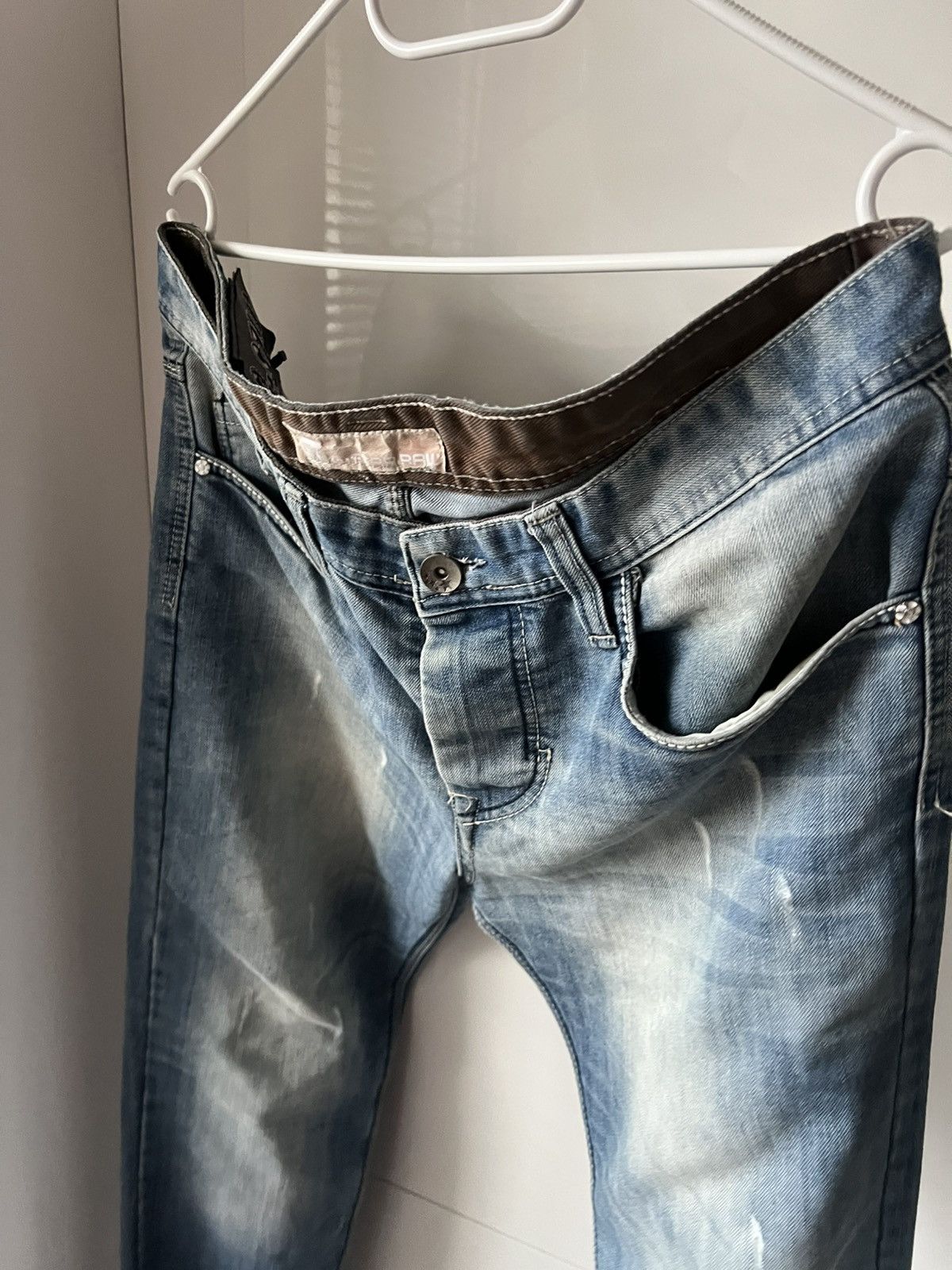 G-Star G Star Vintage Y2k Opium Distressed Denim Embroidered Jeans Size US 33 - 2 Thumbnail