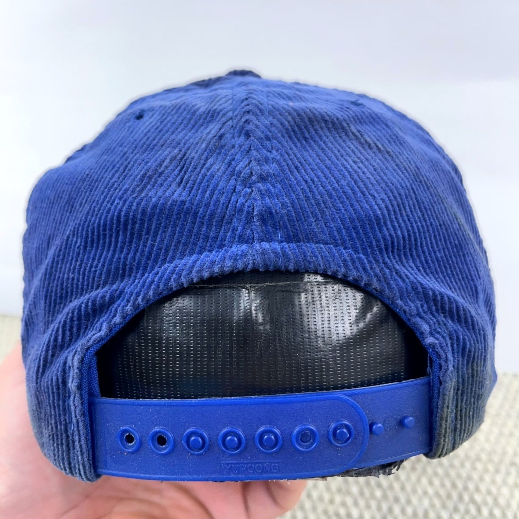 Vintage VINTAGE Baker Mine Service Trucker Hat Cap Blue Corduroy Coal Mining SnapBack Yupoong Men 80s 90s Size ONE SIZE - 6 Thumbnail