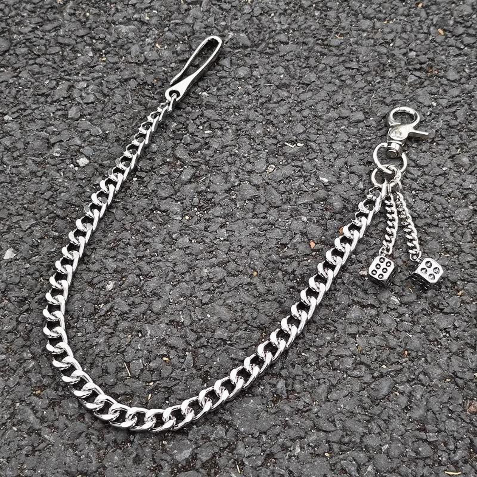 Jewelry Dice Cross Wallet Chain,Y2K Jeans Chain Size ONE SIZE - 4 Thumbnail