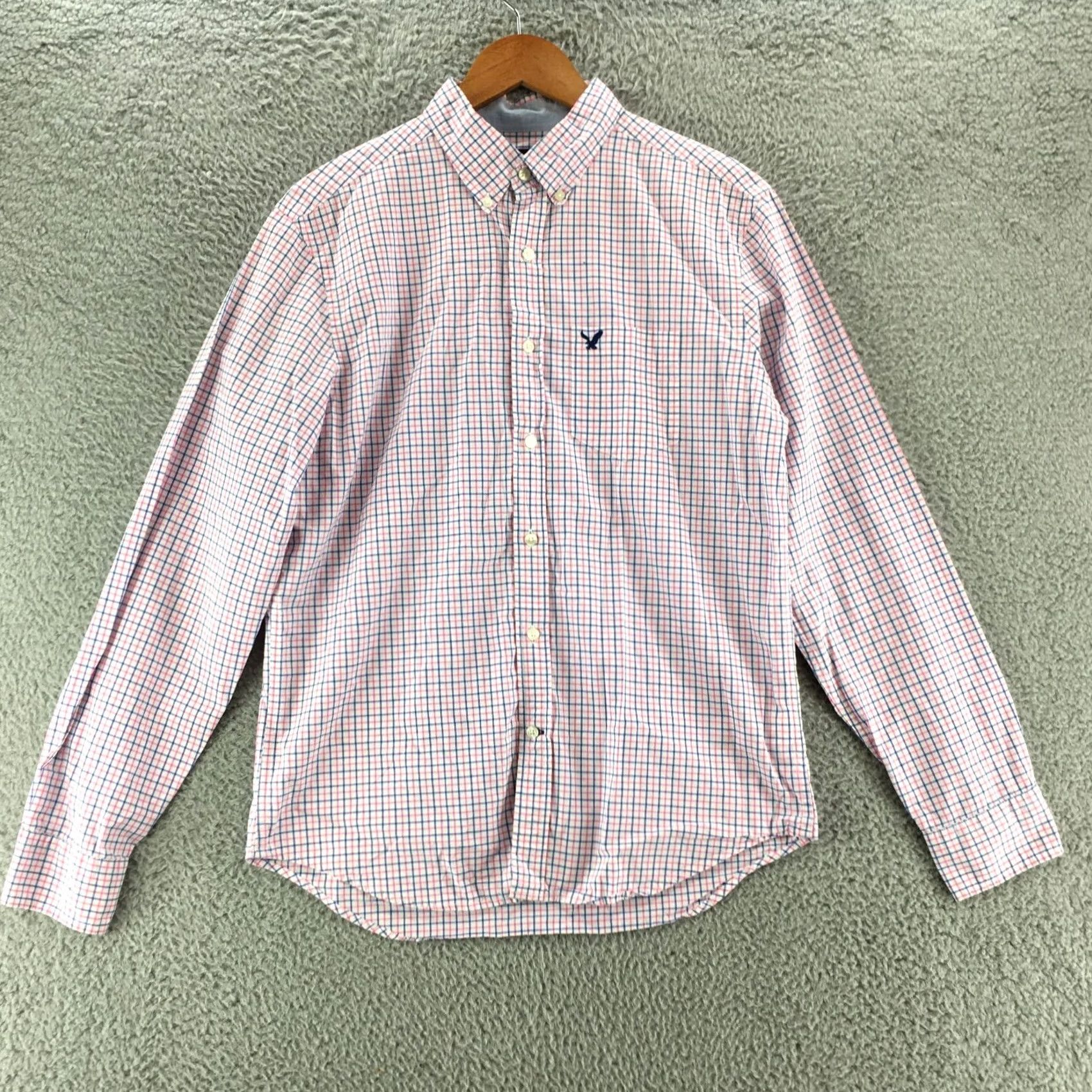 American Eagle Outfitters American Eagle Button-Down Shirt Mens Medium Plaid Multicolor Casual Shirt Size US M / EU 48-50 / 2 - 2 Thumbnail