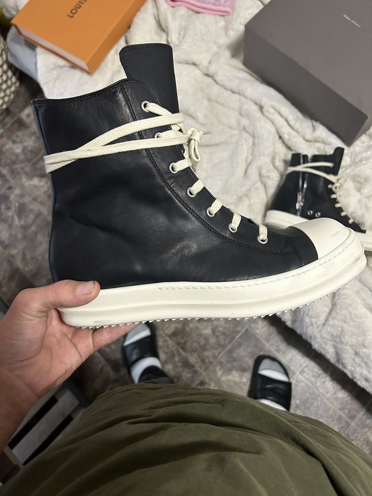 Rick Owens LIDO HIGHTOP RAMONES Size US 9 / EU 42 - 5 Thumbnail