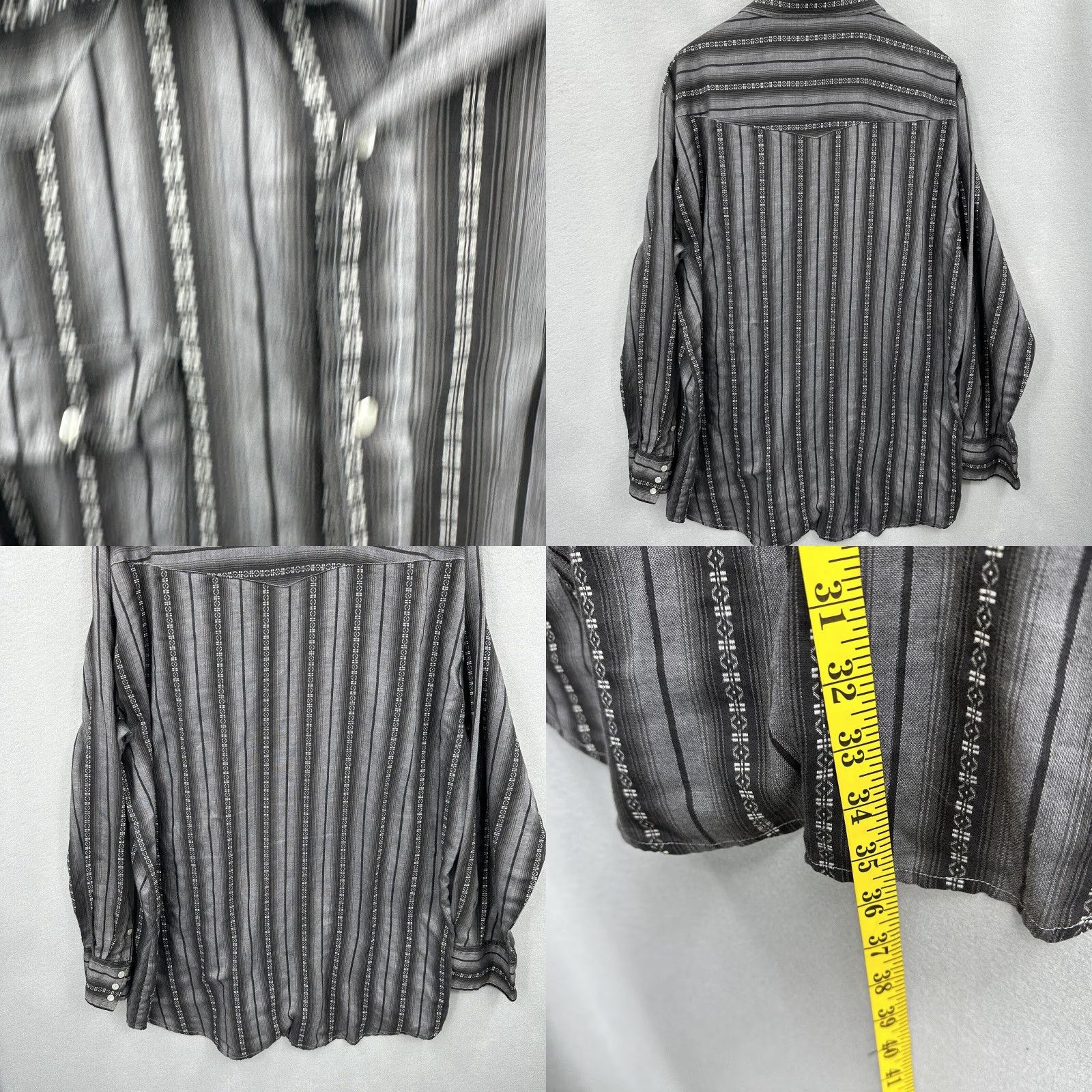 Roper Roper Shirt Mens 2XL Black Plaid Pearl Snap Front Long Sleeve Western Cowboy y2k Shirt Size US XXL / EU 58 / 5 - 8 Thumbnail