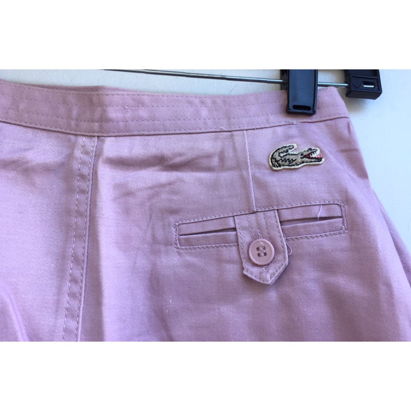Lacoste Izod Lacoste For Her High Waist Skirt Crocodile Allogator Logo Sz 8 25 in Waist Pink 1980s Vintage Womens Skirt Lacoste Size 30" / US 8 / IT 44 - 5 Thumbnail
