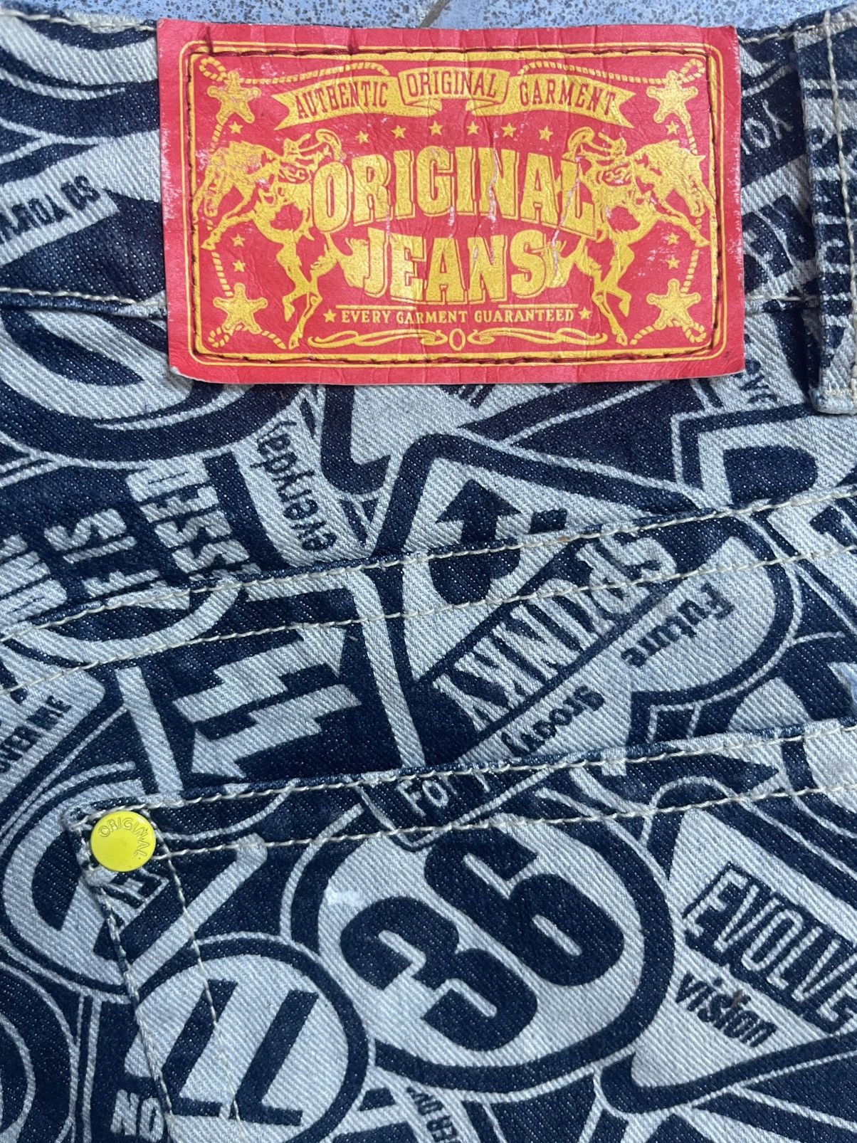 Japanese Brand Vintage Original Jeans Fullprint Hysteric Glamour Style Size US 34 / EU 50 - 9 Thumbnail