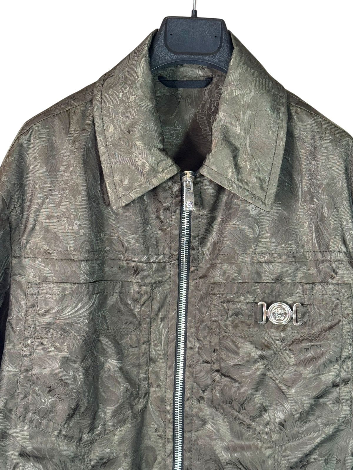 Versace Versace Green Baroque Jacquard Jacket Sz 48 Size US M / EU 48-50 / 2 - 2 Thumbnail