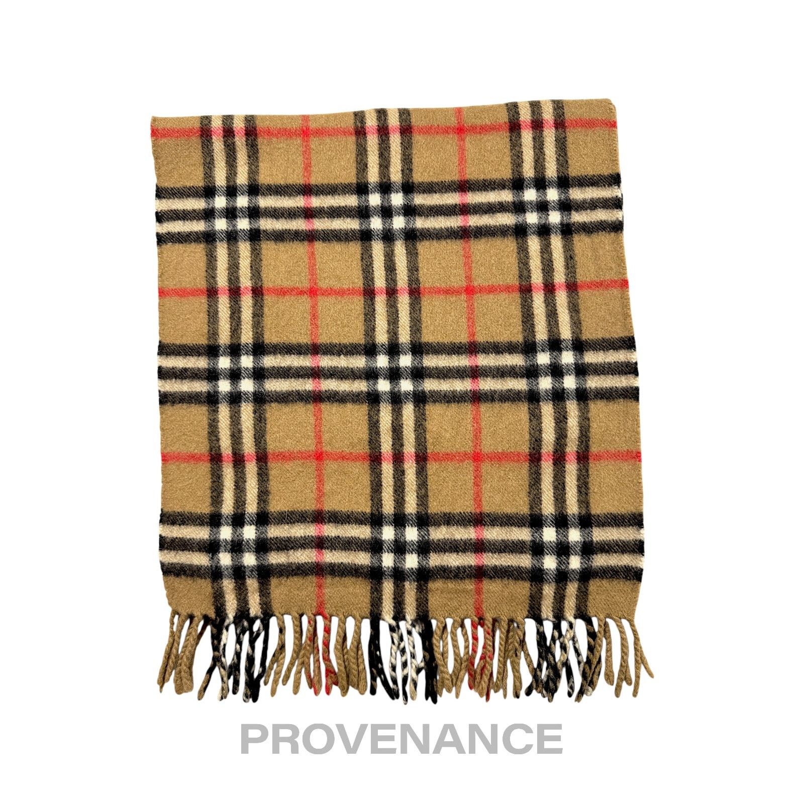 Burberry 🔴 Vintage Burberrys Scarf Nova Check 100% Cashmere Camel Size ONE SIZE - 1 Thumbnail