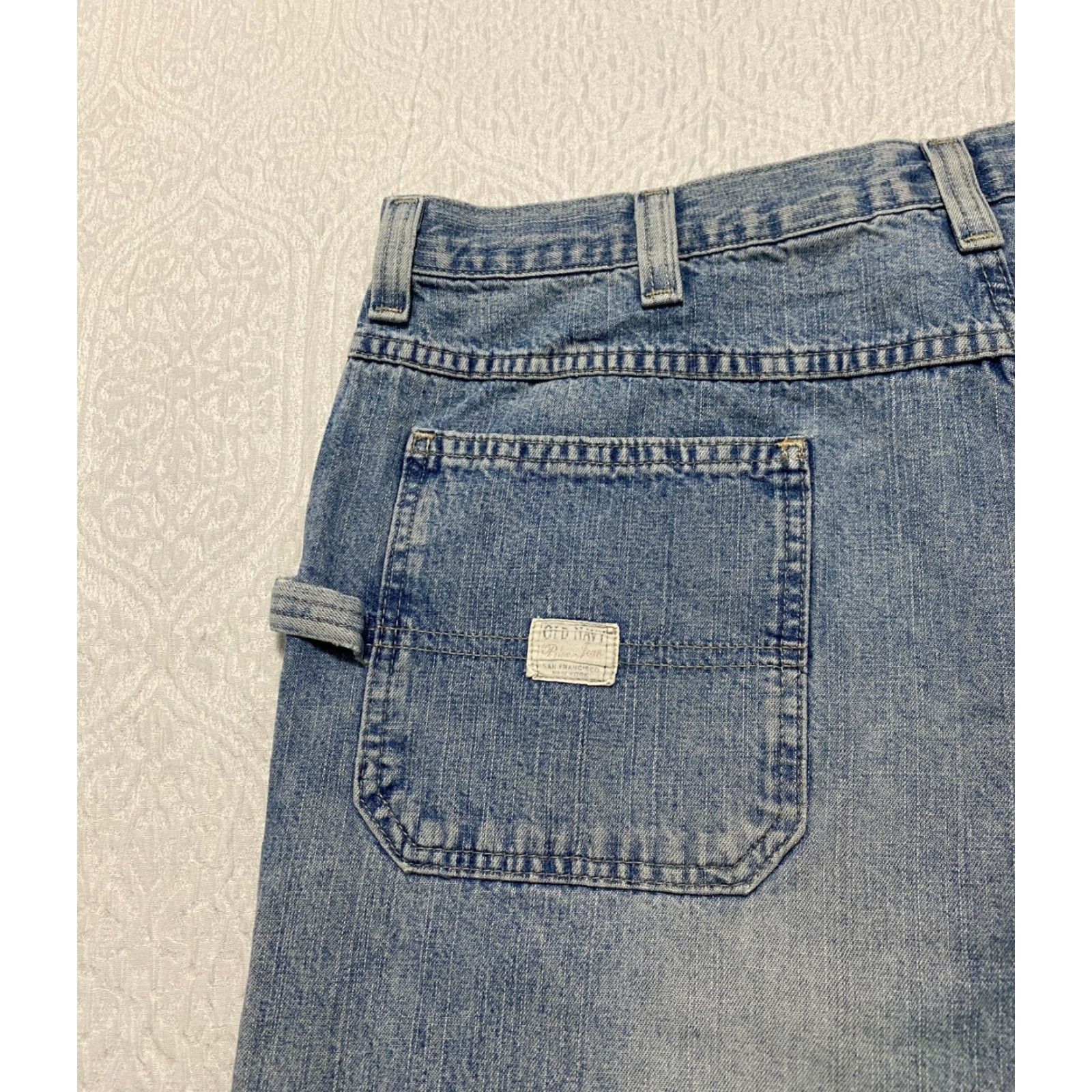 Old Navy VINTAGE Old Navy Painter's Jeans Men 38x33 Blue Denim Baggy Carpenter Wide-Leg Relaxed Size 38 Mens Jeans Vintage 80s 90s Size US 38 / EU 54 - 4 Thumbnail