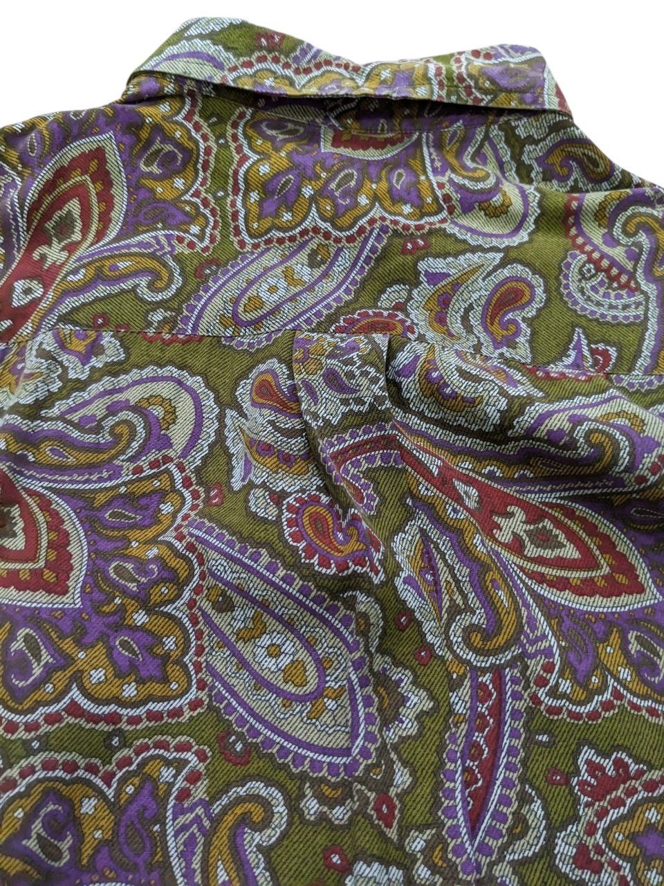 Vintage PREETY GREEN INSPIRED PAISLEY PATTERN BUTTON UP SHIRT Size US XL / EU 56 / 4 - 8 Thumbnail