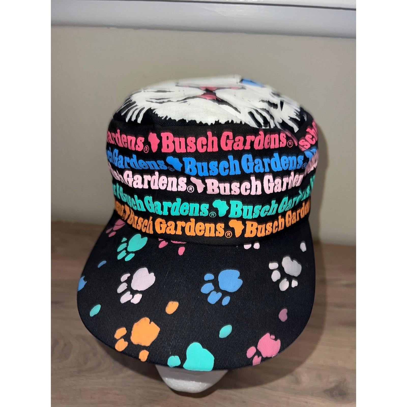 Vintage Vintage Busch Gardens Hat Headwear Cap White Tiger Painter Size ONE SIZE - 3 Thumbnail