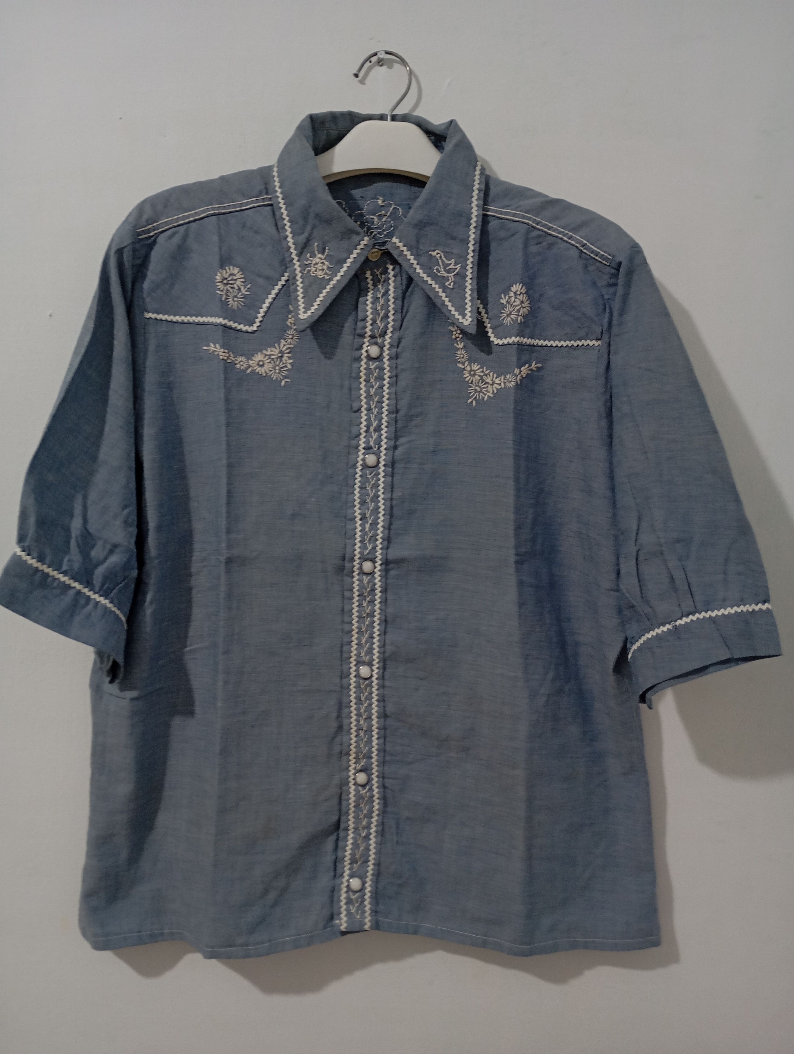 Vintage Vintage Work Shirts Embroidered Made in USA Size M / US 6-8 / IT 42-44 - 5 Thumbnail