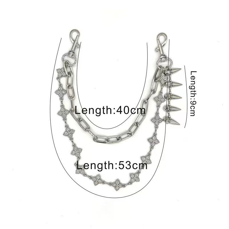Vintage Retro hip-hop punk style jeans waist chain Size ONE SIZE - 4 Thumbnail