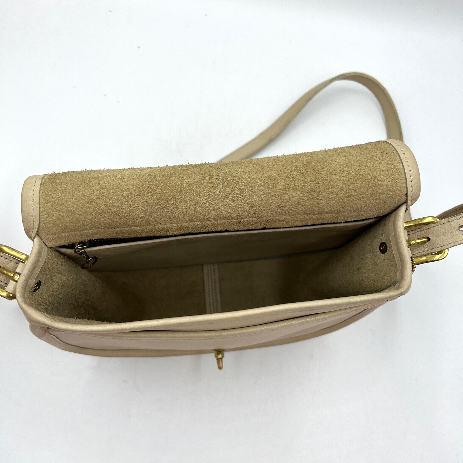Coach × Vintage Vintage 80s Coach Saddlery Bag Bone Leather Crossbody 9535 Size ONE SIZE - 6 Thumbnail