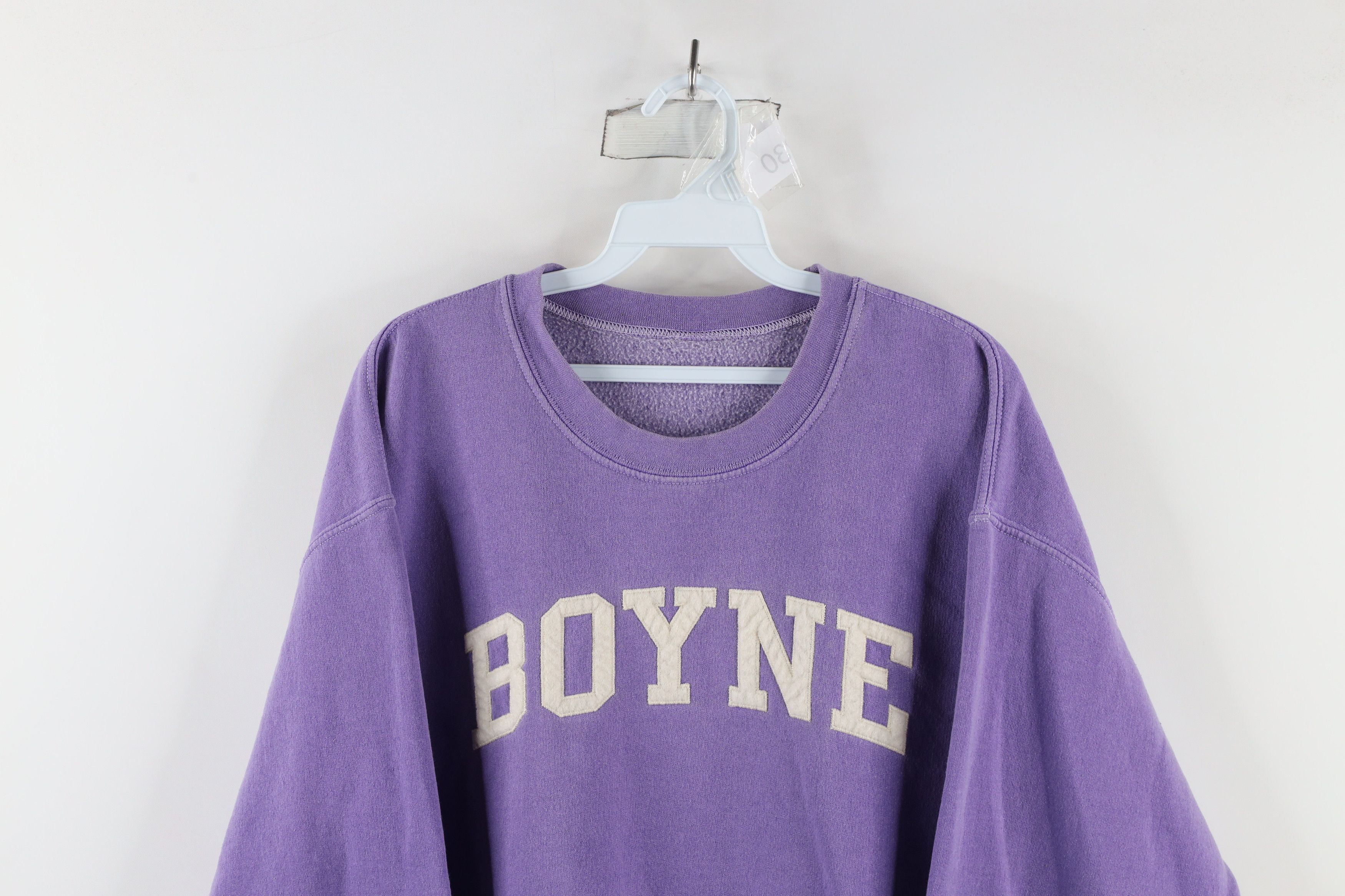 Vintage Vintage 90s Out Boyne Mountain Crewneck Sweatshirt Purple Size L / US 10 / IT 46 - 2 Thumbnail