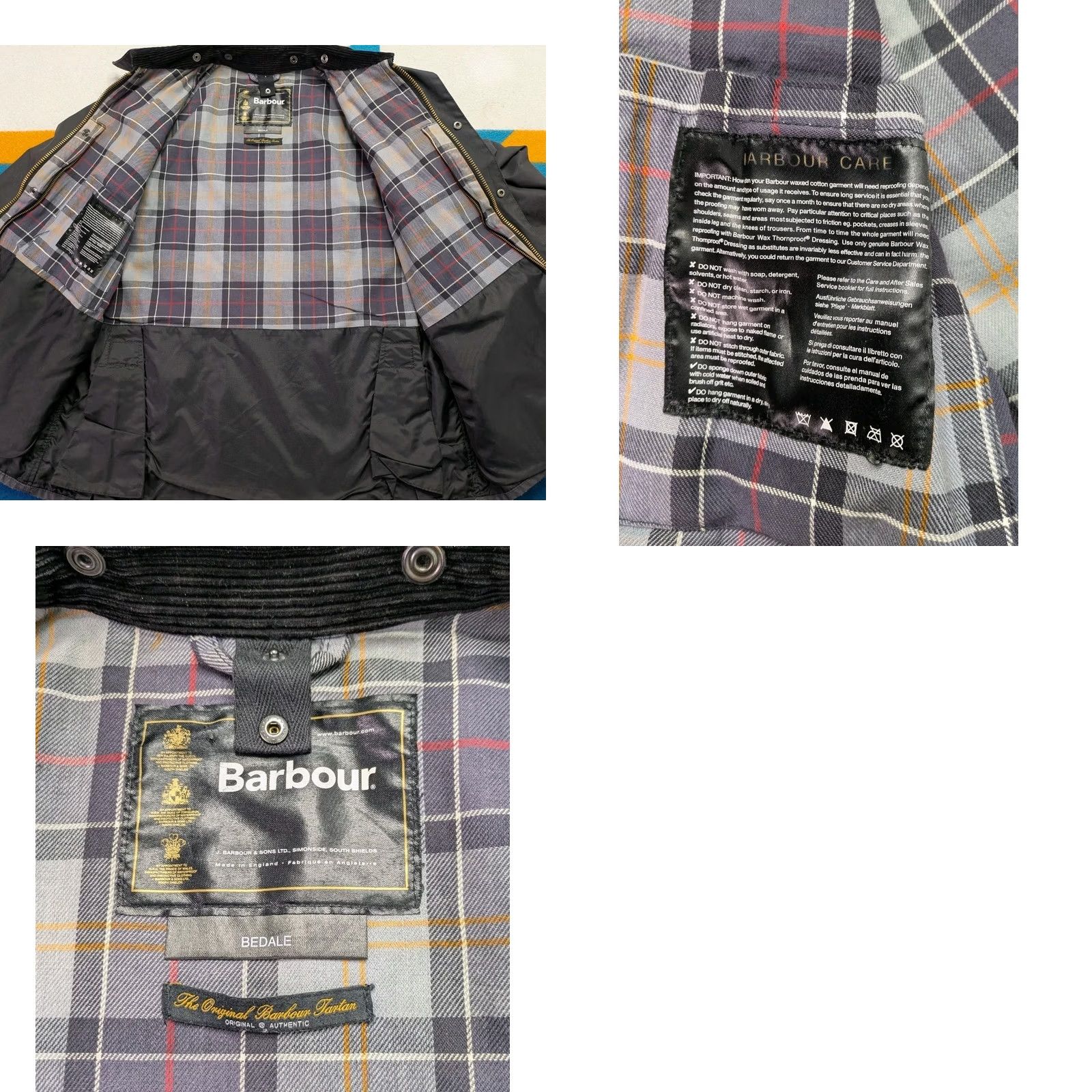 Barbour VINTAGE Barbour Jacket Coat Bedale Waxed Tin Cloth Original Large Lined Hunting Mens Size US L / EU 52-54 / 3 - 8 Thumbnail