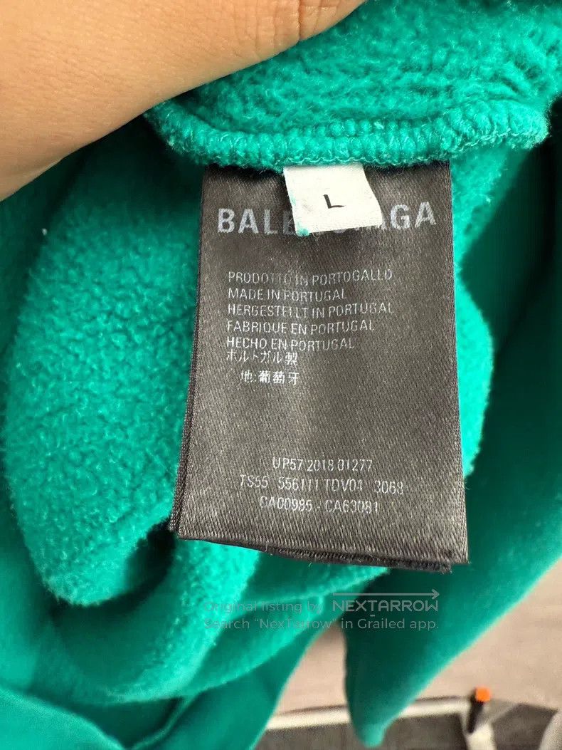 Balenciaga Balenciaga Lake Green Wheat Logo Hoodie Size US L / EU 52-54 / 3 - 5 Thumbnail