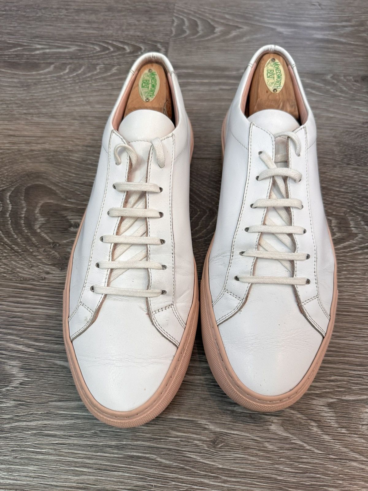 Common Projects Common Projects Leather Achilles Low White & Pink 42 Size US 9 / EU 42 - 2 Thumbnail