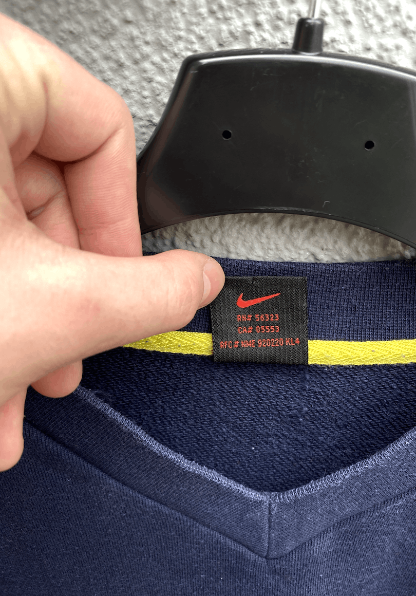 Nike × Vintage Vintage Nike Sweatshirt Big Logo Blue Size US S / EU 44-46 / 1 - 7 Thumbnail