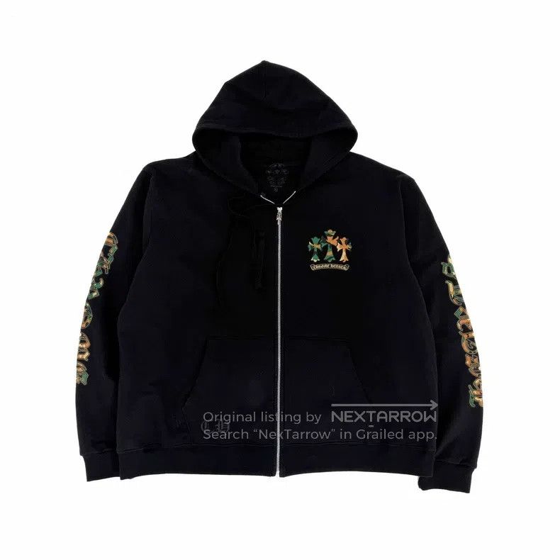 Chrome Hearts CHROME HEARTS Size XL Camouflage three cross zipper hoodie Size US XL / EU 56 / 4 - 2 Thumbnail