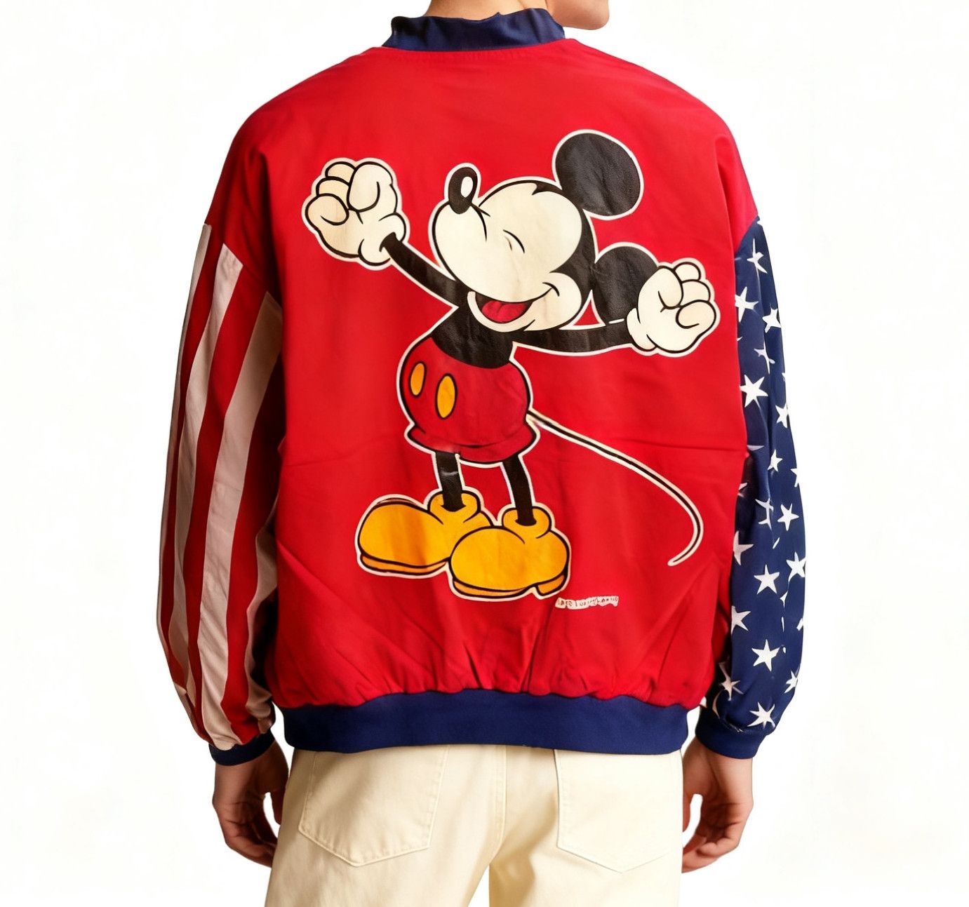 Japanese Brand Vintage Mickey Mouse POPPINS American Flag Jacket Size US M / EU 48-50 / 2 - 3 Thumbnail