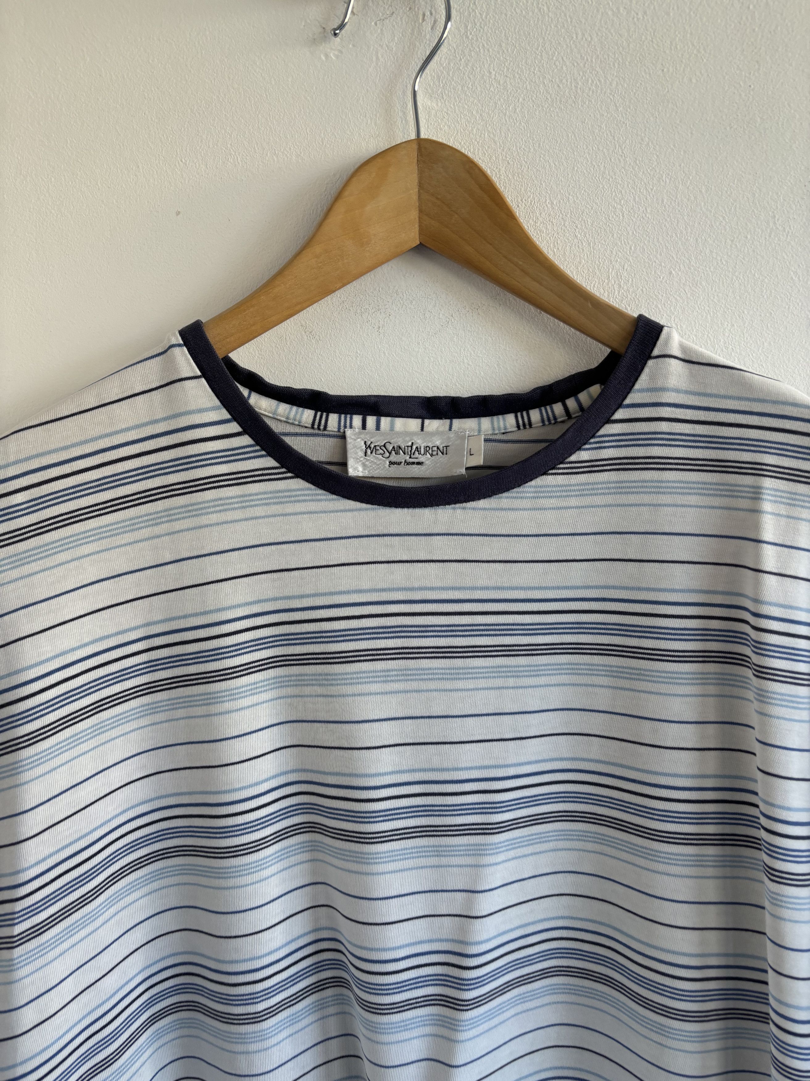 Yves Saint Laurent Vintage Yves Saint Lauren Stripped Tee Size US L / EU 52-54 / 3 - 3 Thumbnail