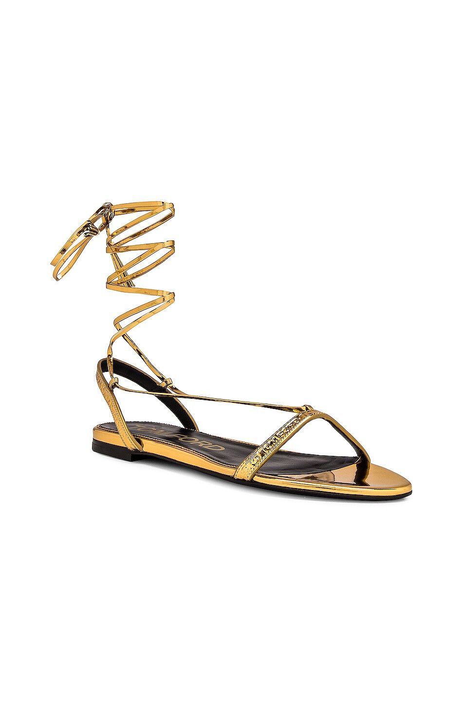 Tom Ford o1y0126 Flat Sandals in Gold Size US 6 / IT 36 - 2 Thumbnail