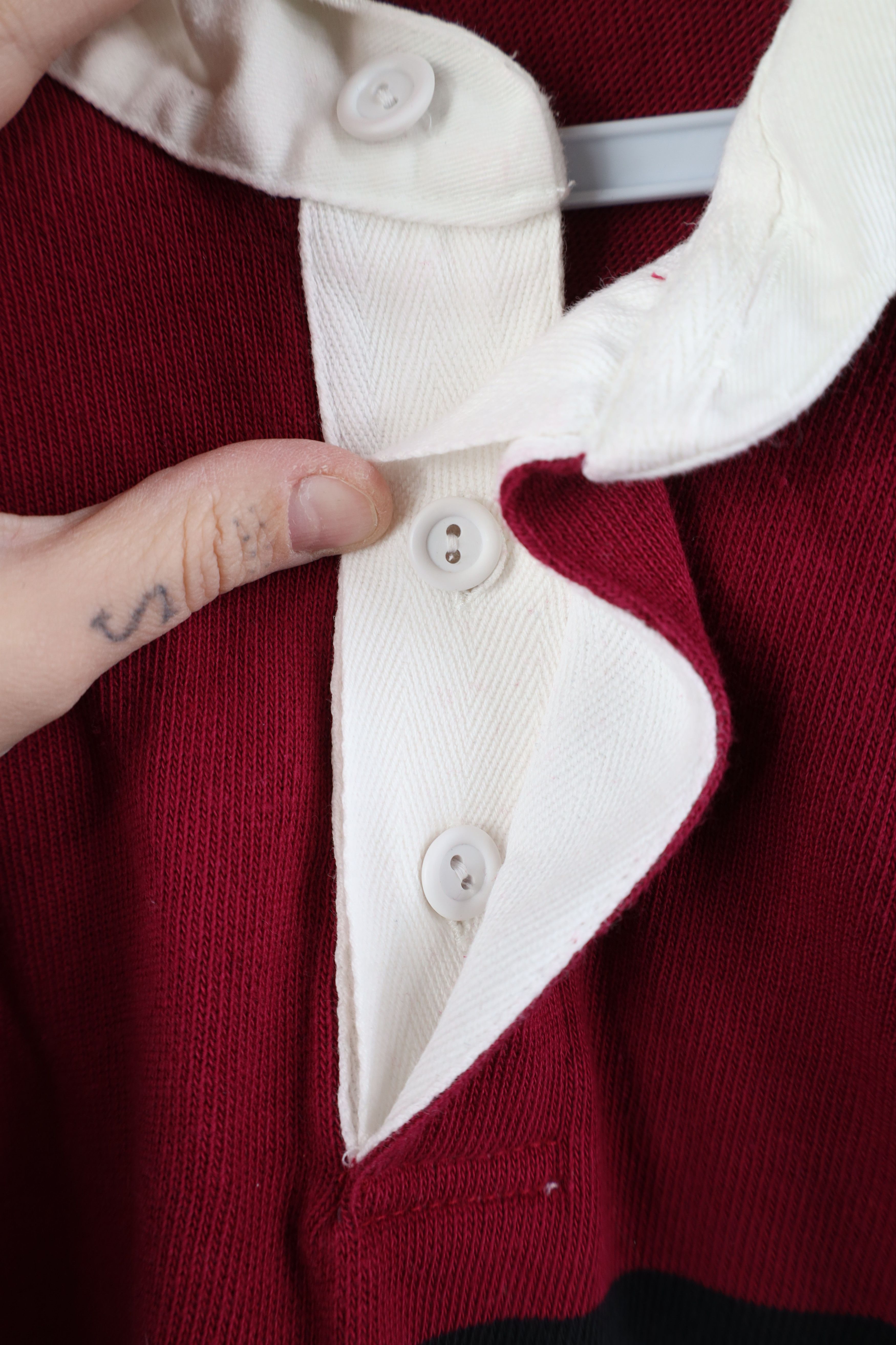 Vintage Vintage 90s Streetwear Block Knit Long Sleeve Rugby Polo Size US M / EU 48-50 / 2 - 6 Thumbnail