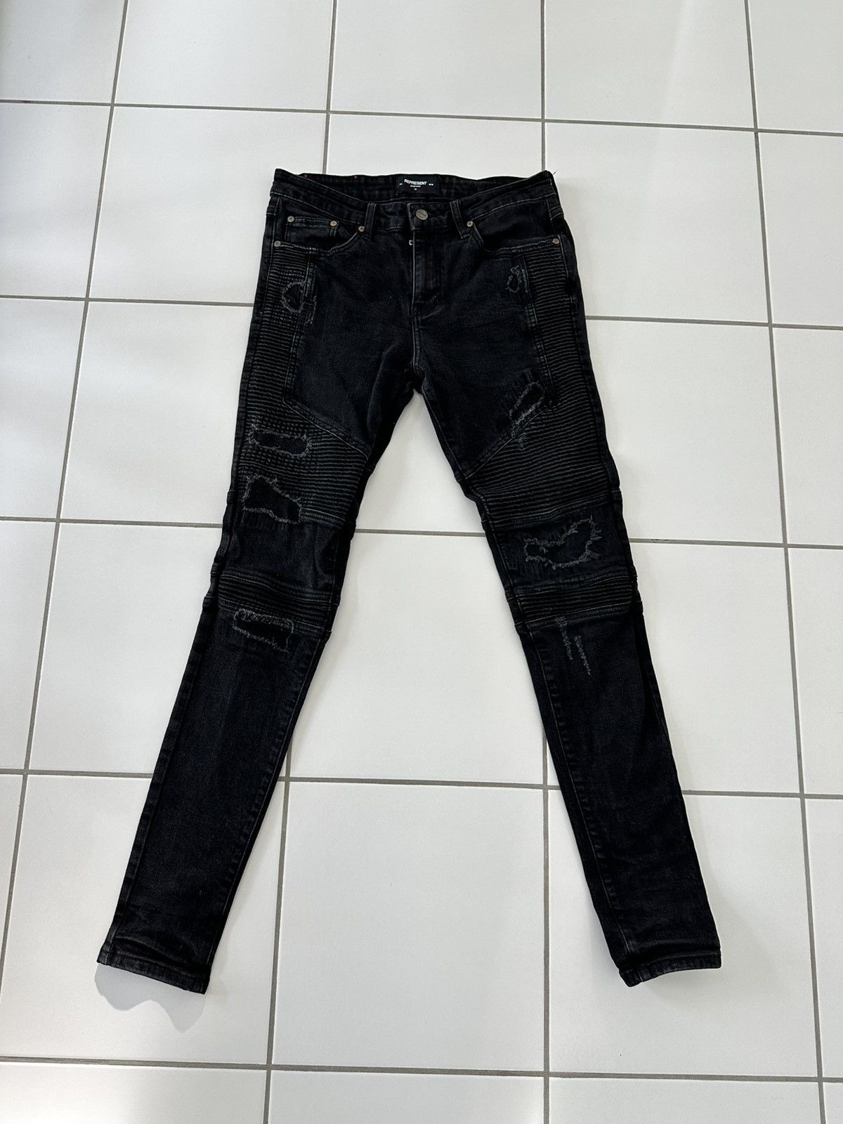 Represent Clo. Represent black denim biker jeans Size US 32 / EU 48 - 1 Thumbnail