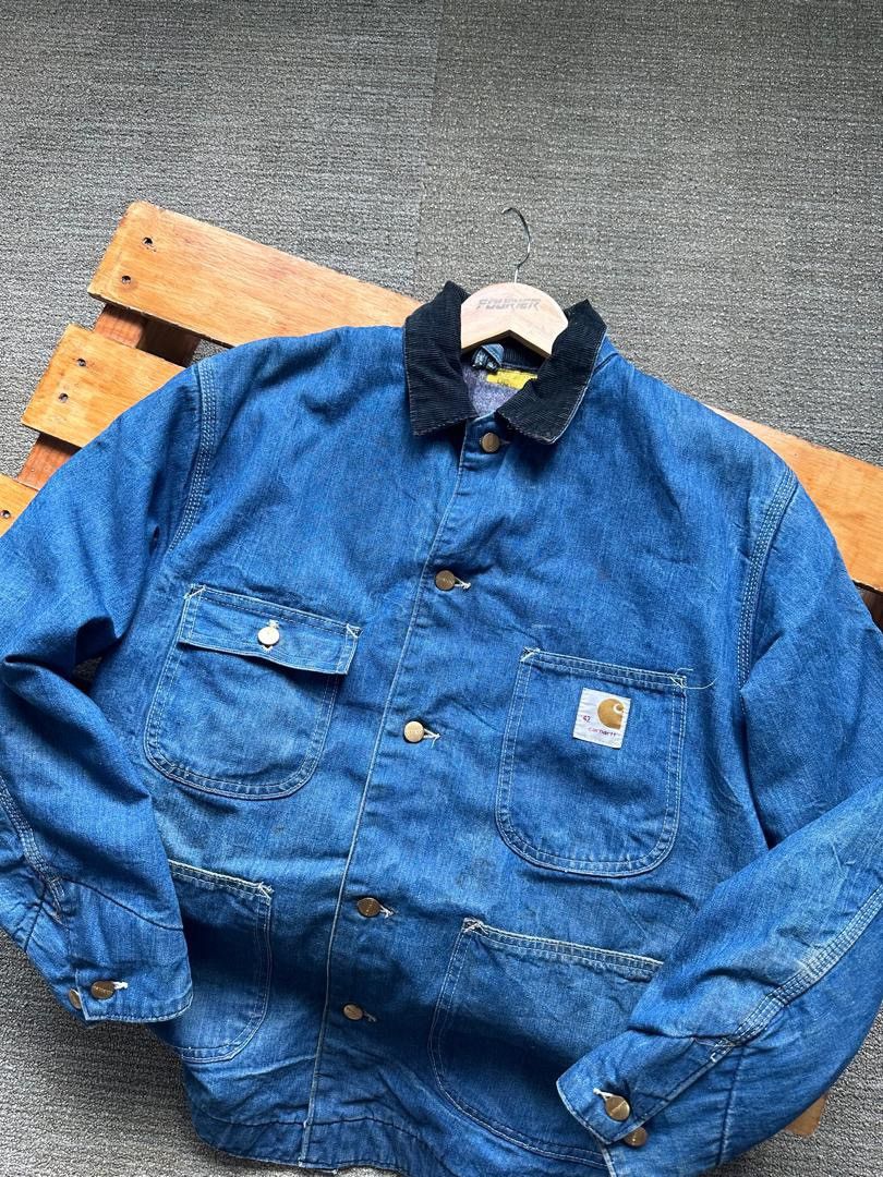 Carhartt VINTAGE CARHARTT DENIM CHORE JACKET Size US L / EU 52-54 / 3 - 3 Thumbnail