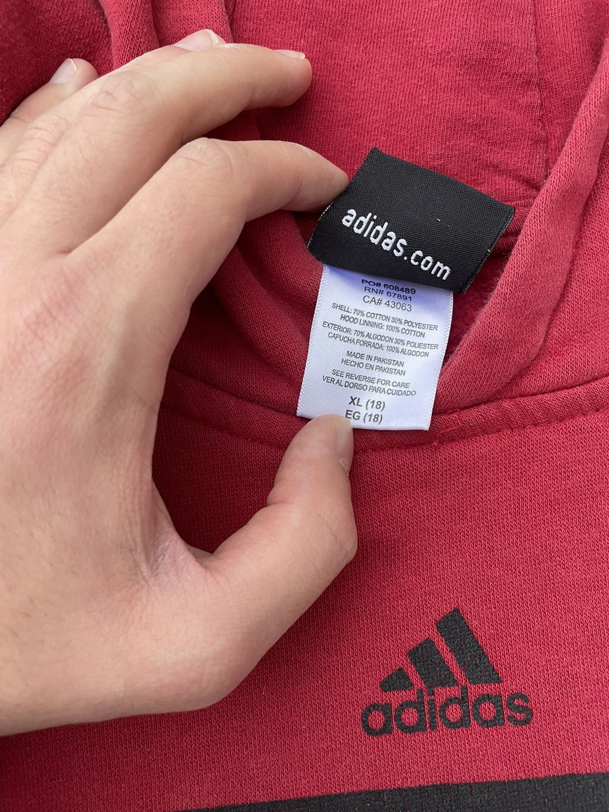 Adidas Adidas vintage hoodie Size US XL / EU 56 / 4 - 9 Thumbnail