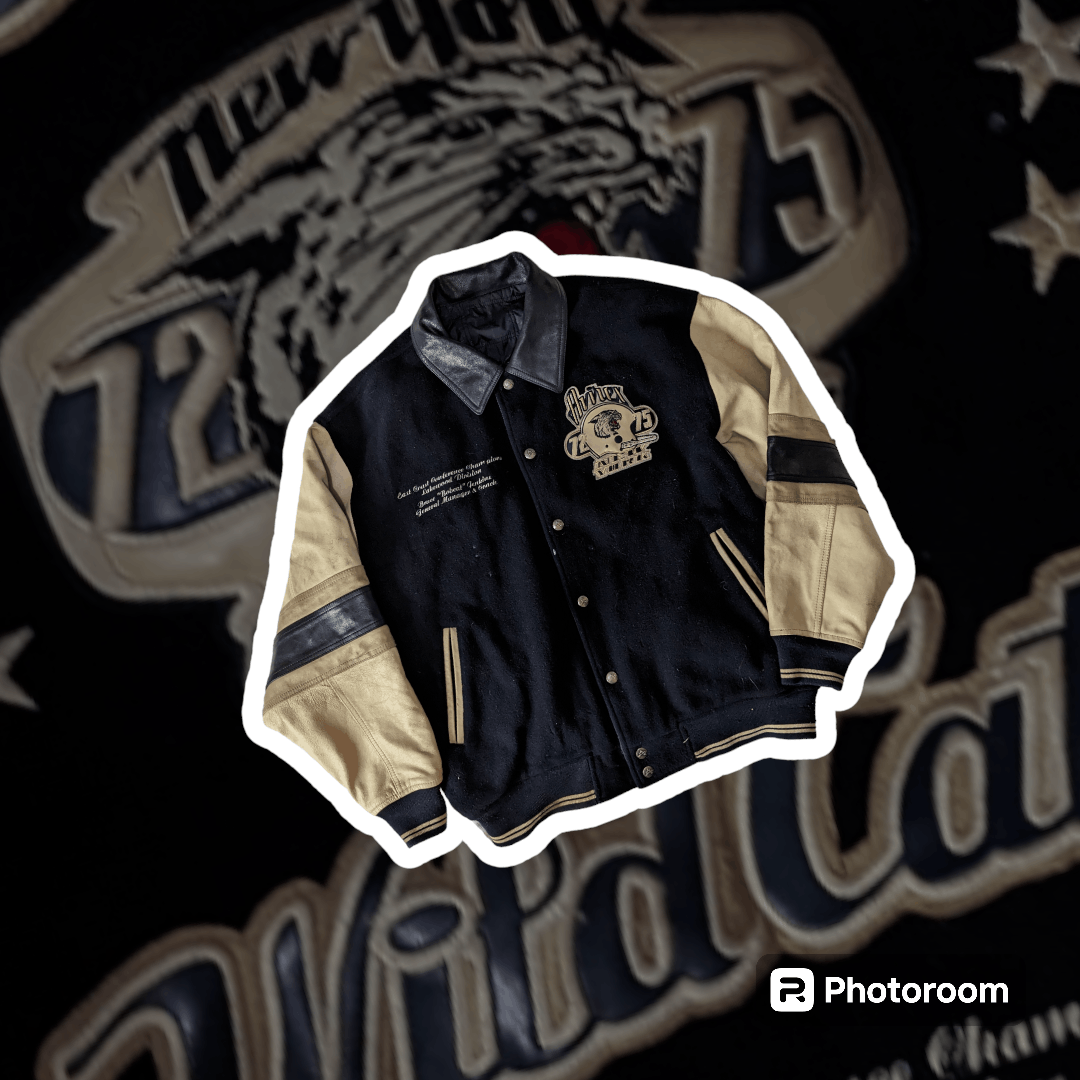 Avirex × Avirex Varsity Jacket Vintage leather avirex wild