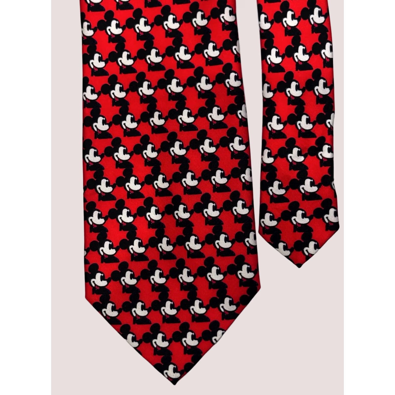 Vintage MINT Andy Warhol Made Italy 100% Silk Mickey Mouse Tie Shirts Mens XS? Size ONE SIZE - 1 Thumbnail
