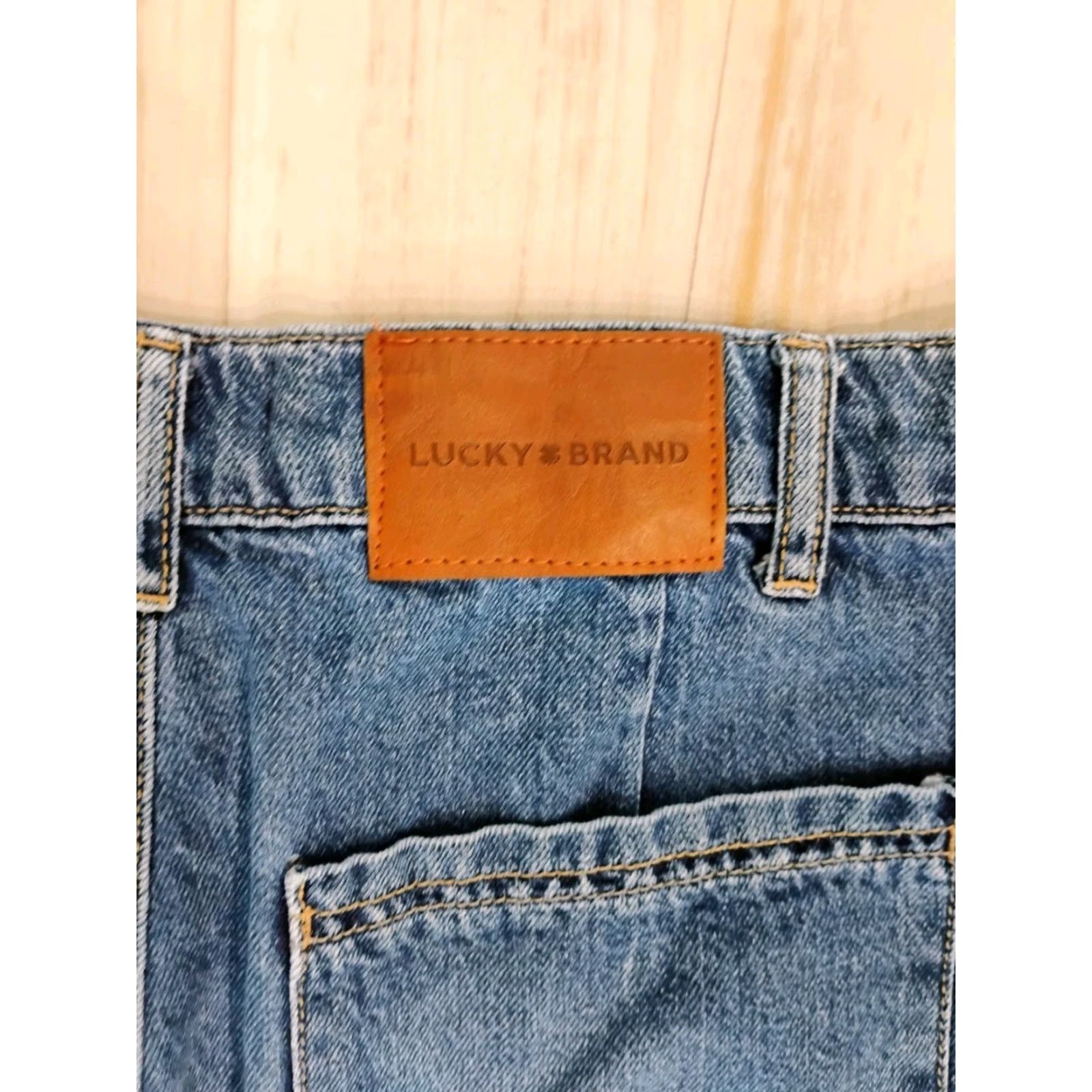 Lucky Brand Lucky Brand Jeans High Rise Wide-Leg Crop 34x24 Regular Cotton Denim Blue 34 in Inseam 24 in Women Stretch? Size 24" / US 00 / IT 34 - 7 Thumbnail
