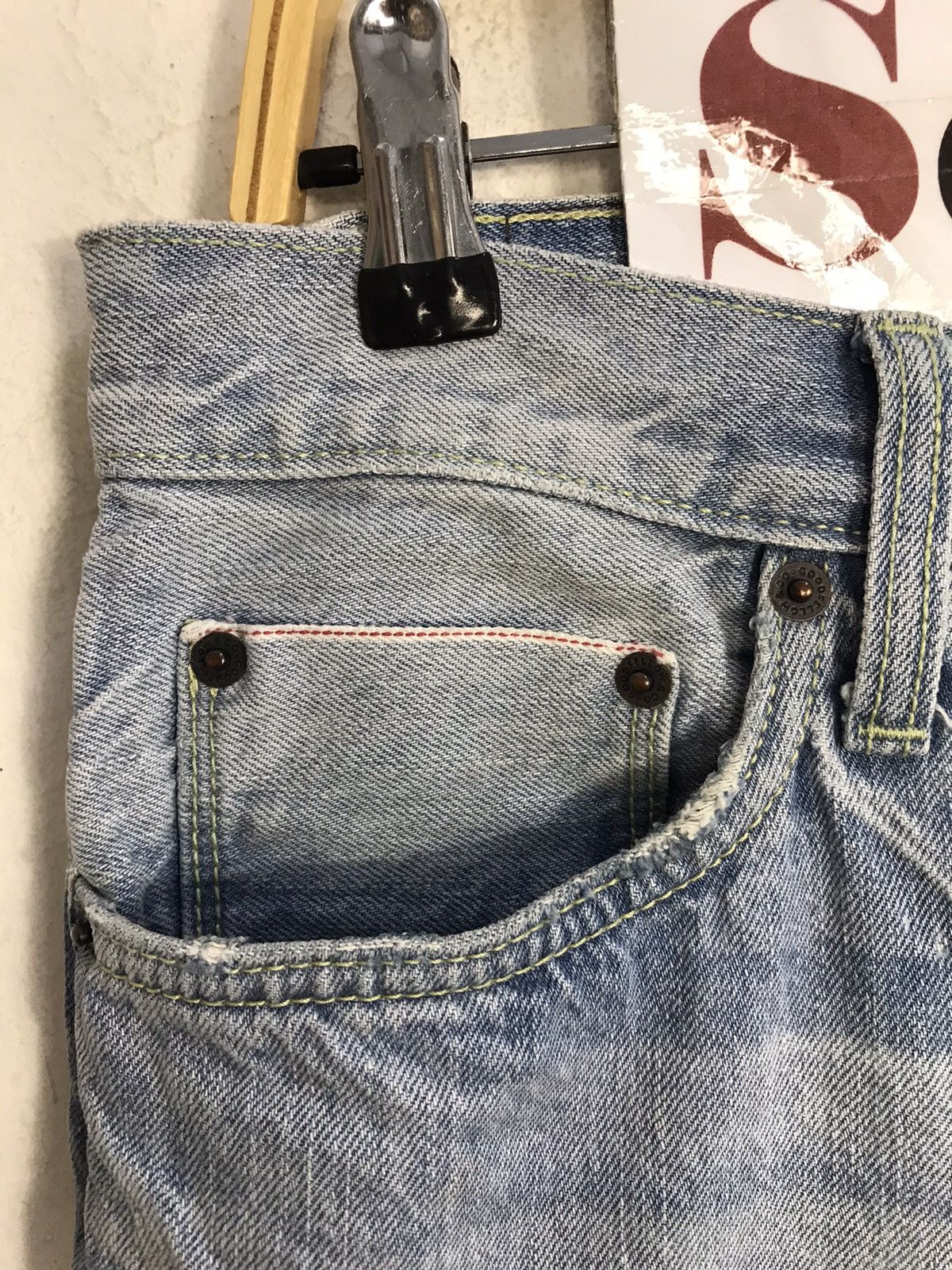 Japanese Brand × Vintage Vintage Goodfellow Selvedge Distressed Denim Jeans Size US 32 / EU 48 - 10 Thumbnail