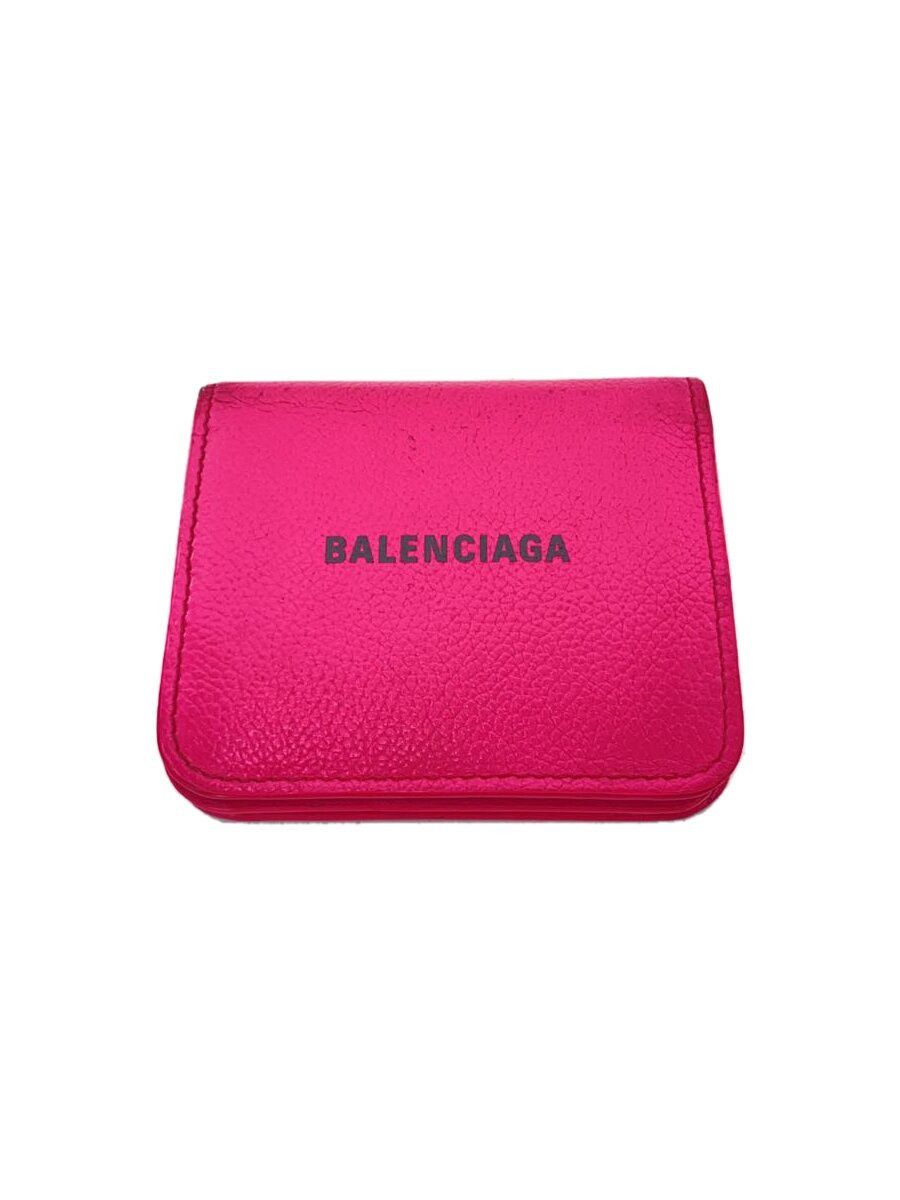 Balenciaga Balenciaga Leather Tri-Fold Wallet Pink Size ONE SIZE - 1 Thumbnail
