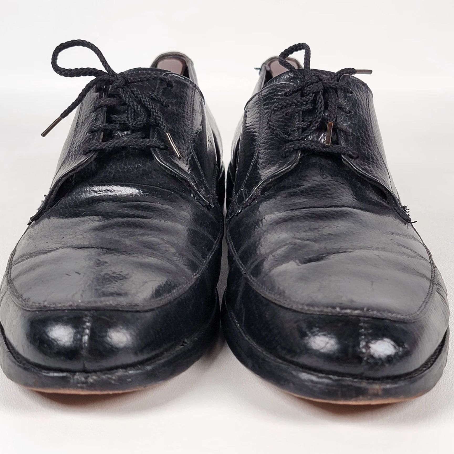 Vintage VINTAGE Biltrite Men Oxford Shoes Black Leather AA 14 Dress Lace Up Oxford Mens Shoes Leather Upper Insole Outsole Size US 14 / EU 47 - 3 Thumbnail