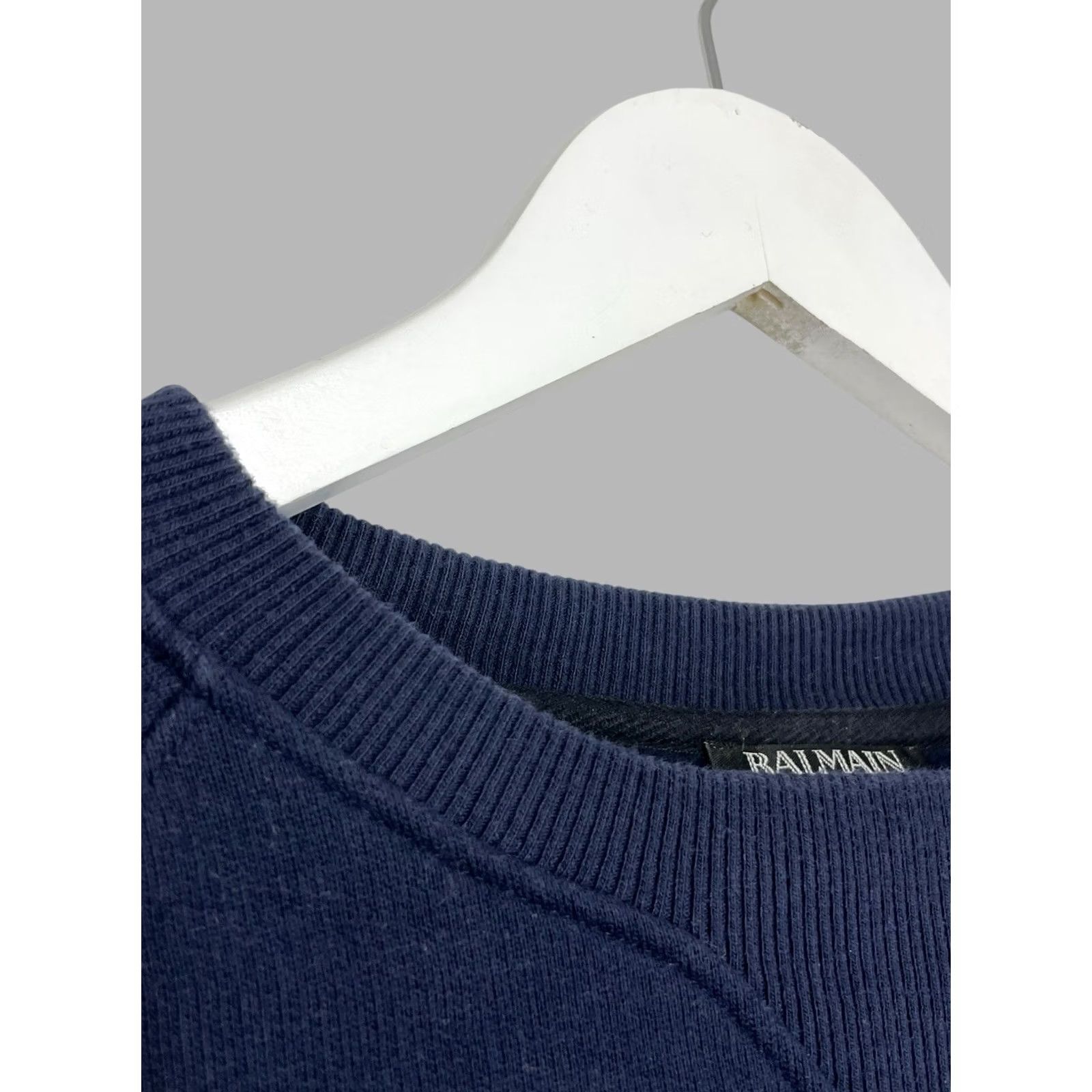 Balmain Balmain Sweatshirt Mens L Logo Crew Neck Navy Blue Designer Paris Pullover Regular All Seasons Size US L / EU 52-54 / 3 - 5 Thumbnail