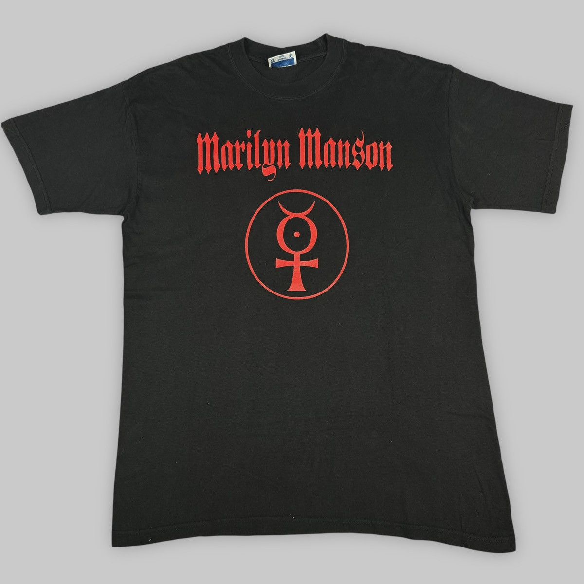 Band Tees Vintage 90s Marilyn Manson Logo Star Turbogadget T Shirt Size US XL / EU 56 / 4 - 2 Thumbnail