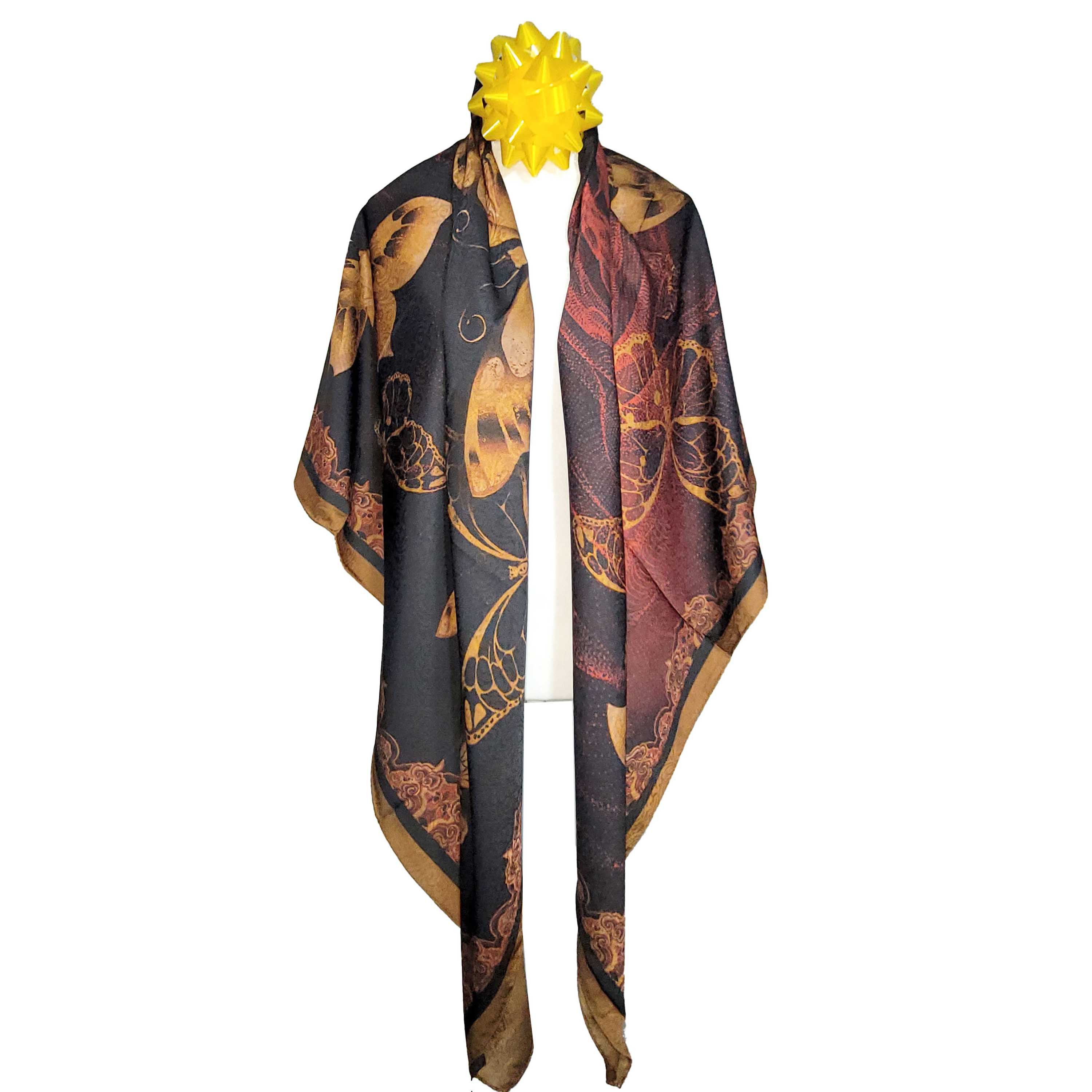 Other NWT Double Sided Silk Scarf 52"x52" Large Square Wrap 3249 Size ONE SIZE - 6 Thumbnail