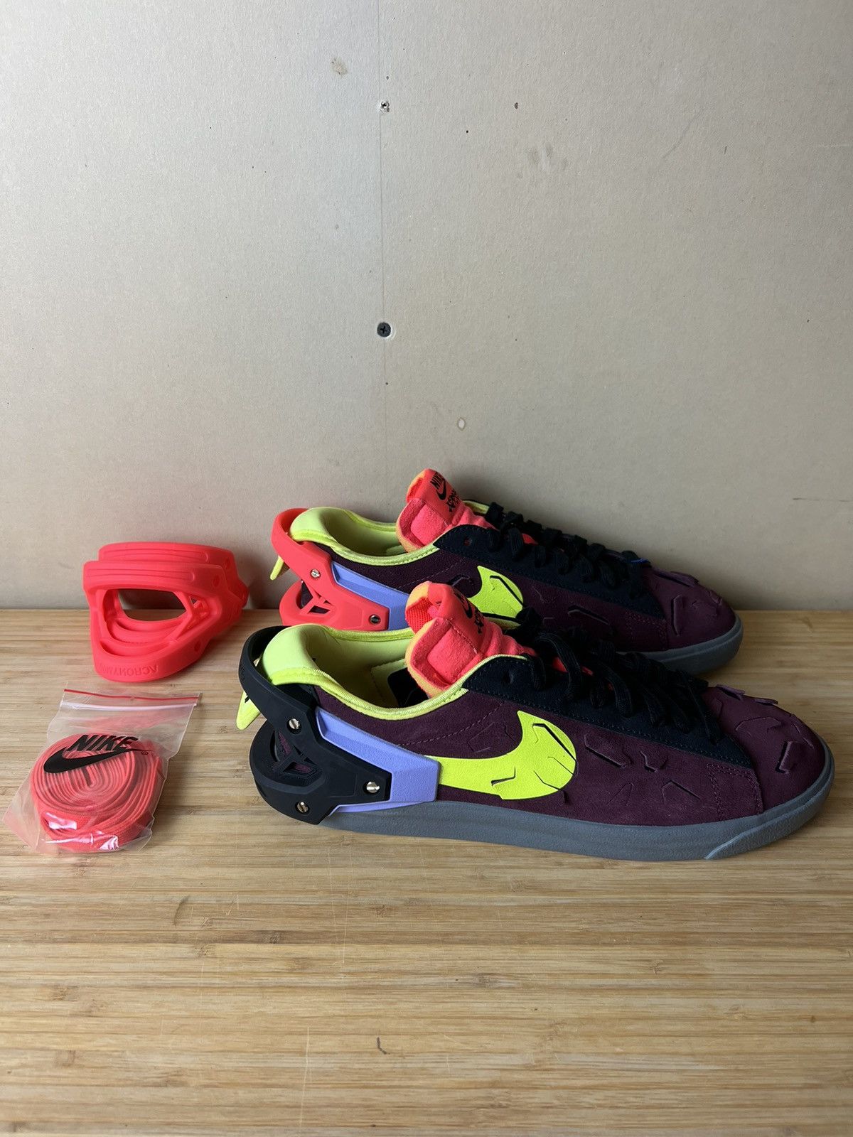 Nike Acronym Blazer Low Mens Casual Sneaker Shoes Maroon New