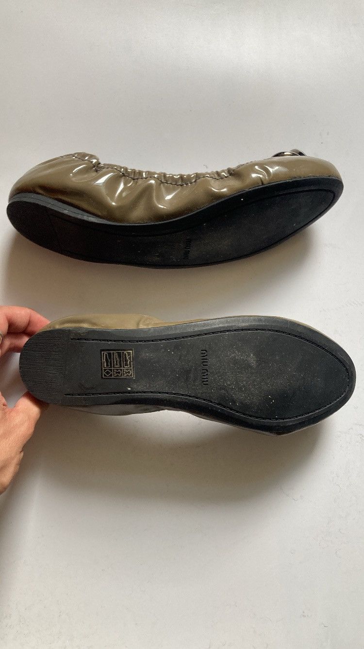 Miu Miu Miu Miu Vinyl Ballet Flats / Ballerinas Size US 8.5 / IT 38.5 - 4 Thumbnail