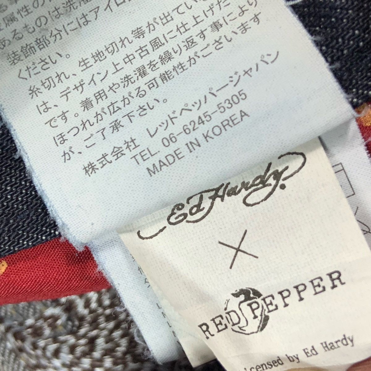 Ed Hardy × Japanese Brand × Vintage Vintage Ed Hardy X Redpapper Big Logo Distressed Jeans Size US 34 / EU 50 - 17 Thumbnail