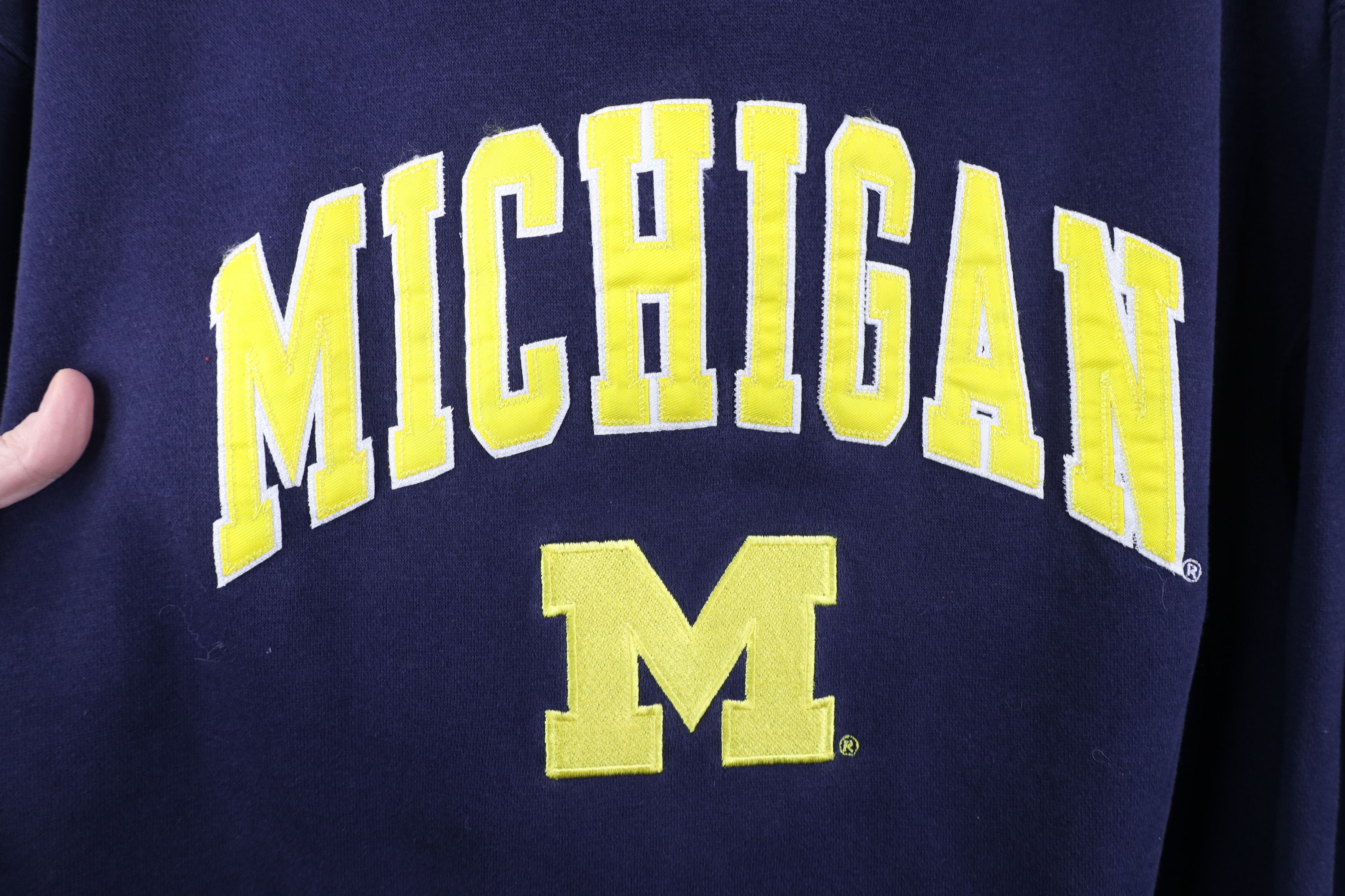Vintage Vintage 90s Spell University of Michigan Hoodie Sweatshirt Size US L / EU 52-54 / 3 - 4 Thumbnail
