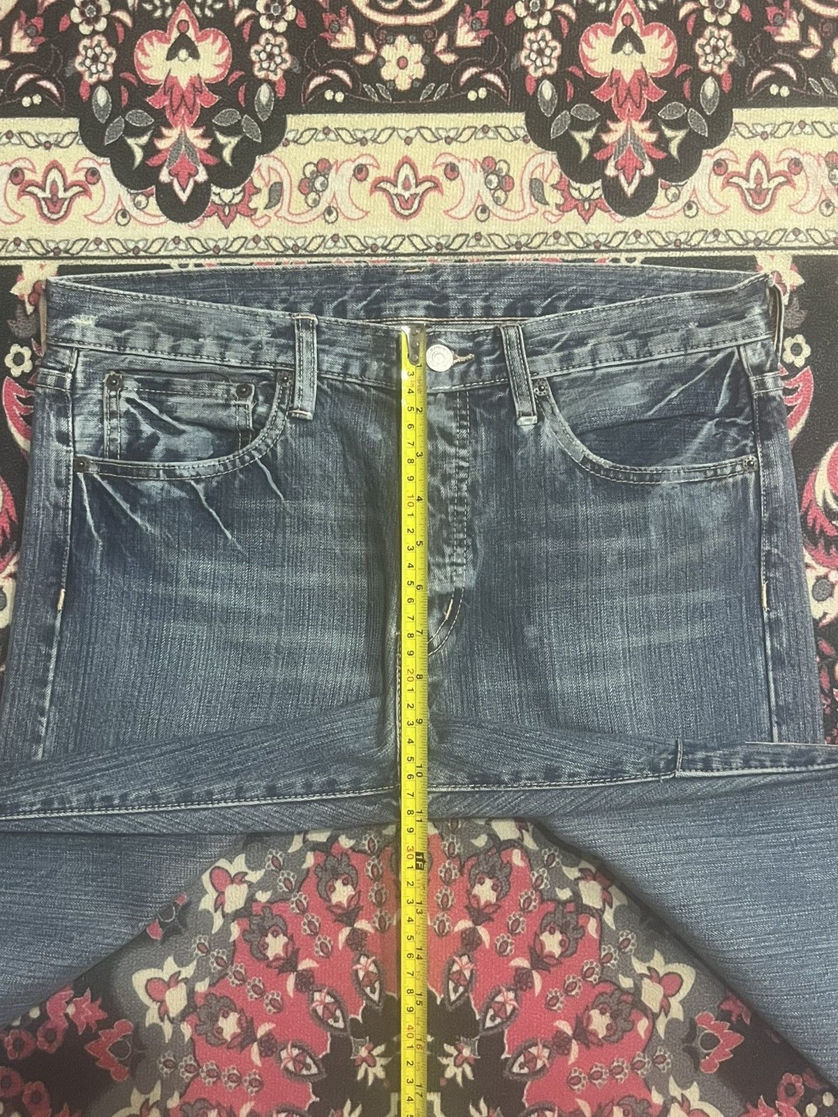 Takeo Kikuchi Japan Takeo Kikuchi Distressed Patches Blue Washed Jeans Size US 33 - 14 Thumbnail