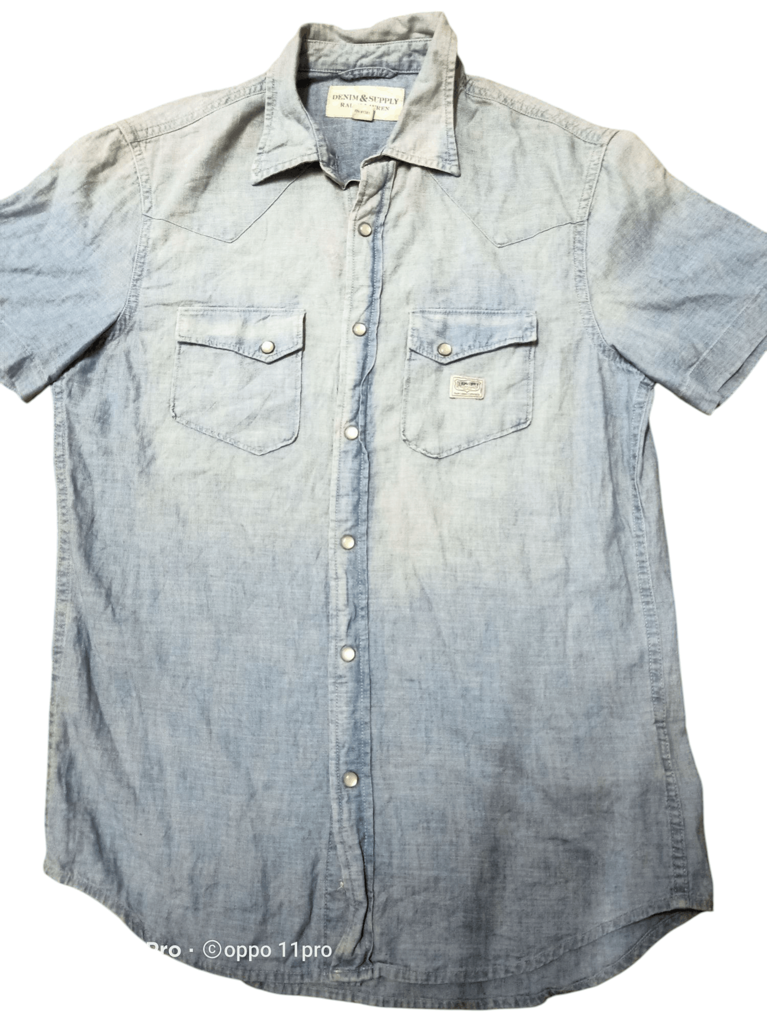 Denim & Supply Ralph Lauren × Polo Ralph Lauren × Vintage Polo Ralph Lauren Chambray Cotton Poket Size US S / EU 44-46 / 1 - 1 Thumbnail