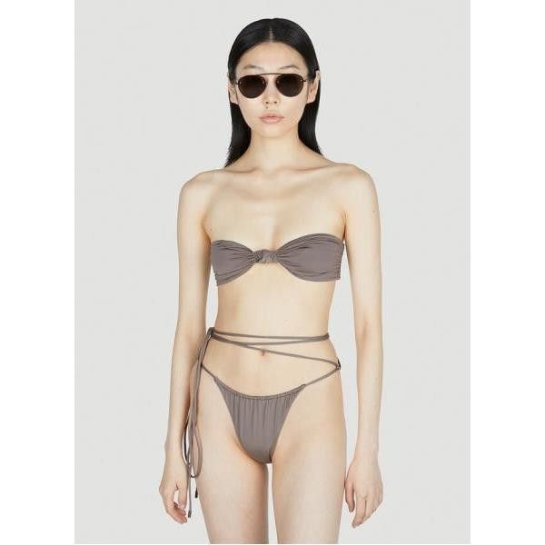 Saint Laurent Paris o1s1wg110924 Size: S / Bas De Maillot Lace Jersey Greige Size ONE SIZE - 2 Thumbnail
