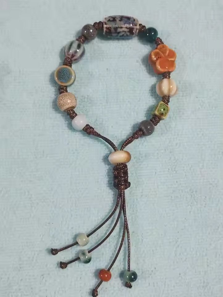 Handmade Vintage Ceramic Bracelet Handmade Jewelry Gift For Her Size ONE SIZE - 1 Thumbnail
