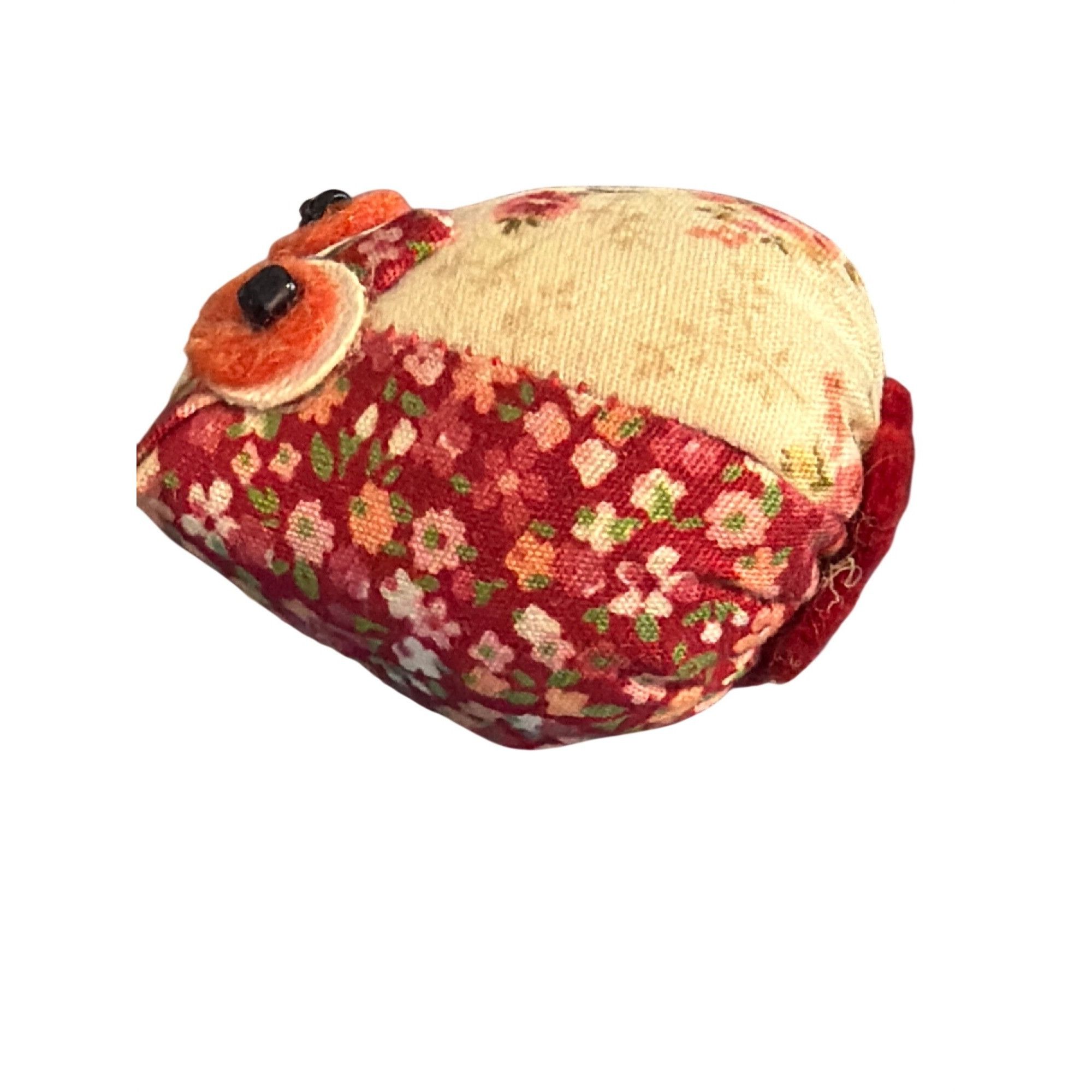 Handmade Vintage Handmade Floral Fabric Plush Pin Brooch Bead Eyes 1. Size ONE SIZE - 2 Thumbnail