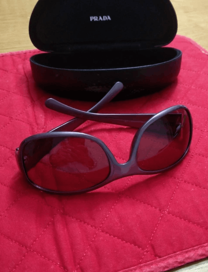Prada PRADA Sunglasses Titanium SPR Sport Star Wrap Shield Mask Size ONE SIZE - 6 Thumbnail