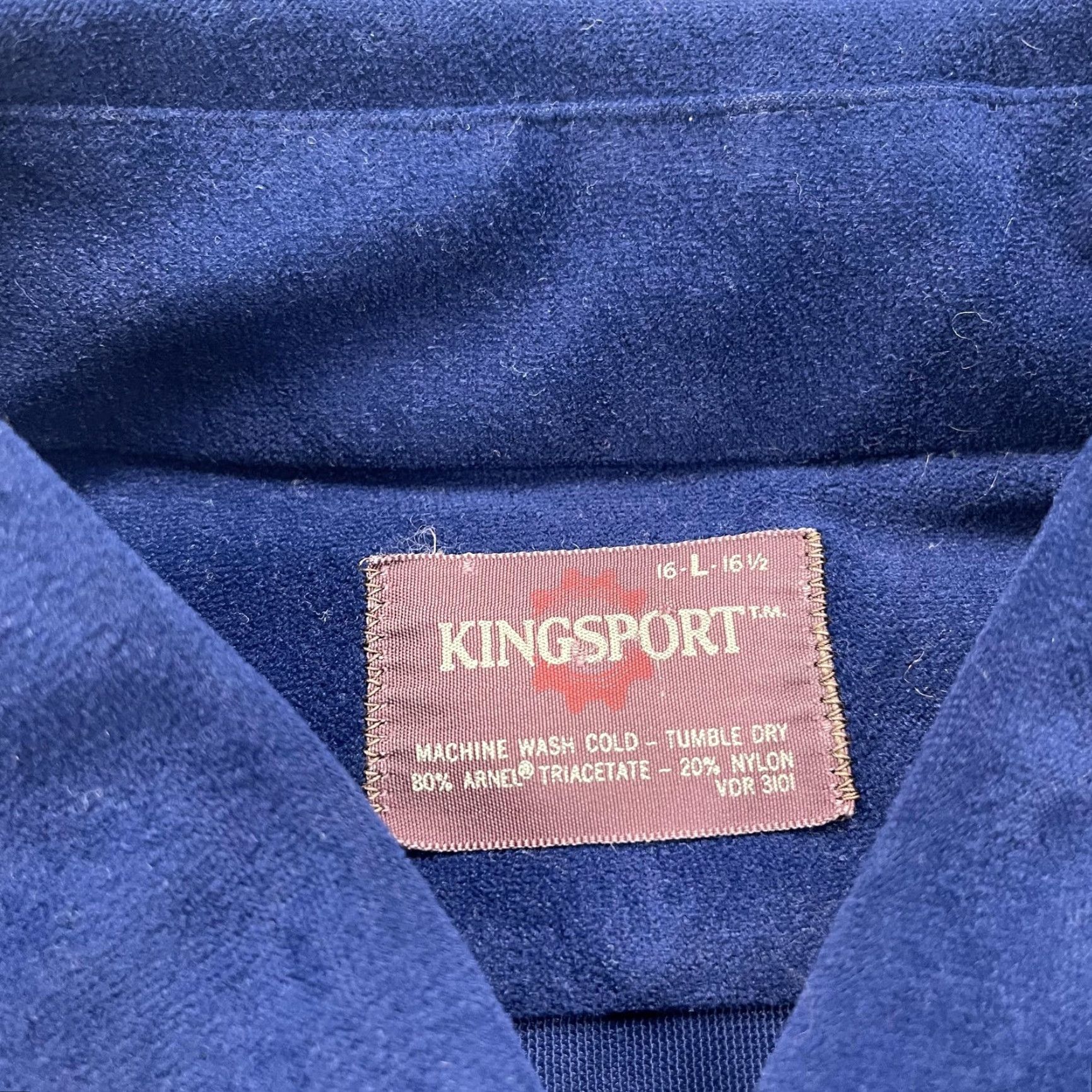 Vintage VINTAGE Kingsport Shirt Mens L Blue Knit Arnel Nylon Button 70s Size US L / EU 52-54 / 3 - 4 Thumbnail